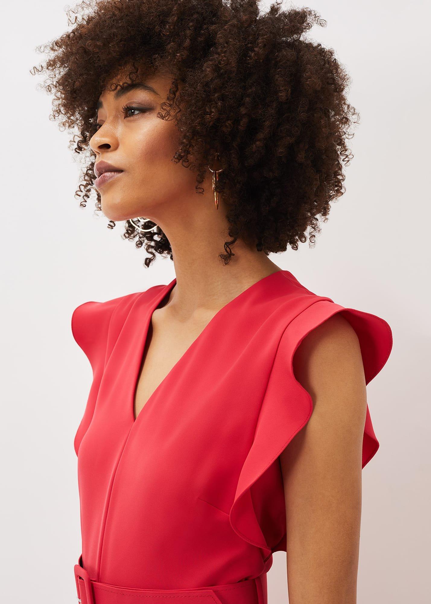 Phoebe Frill Belted Maxi Dress