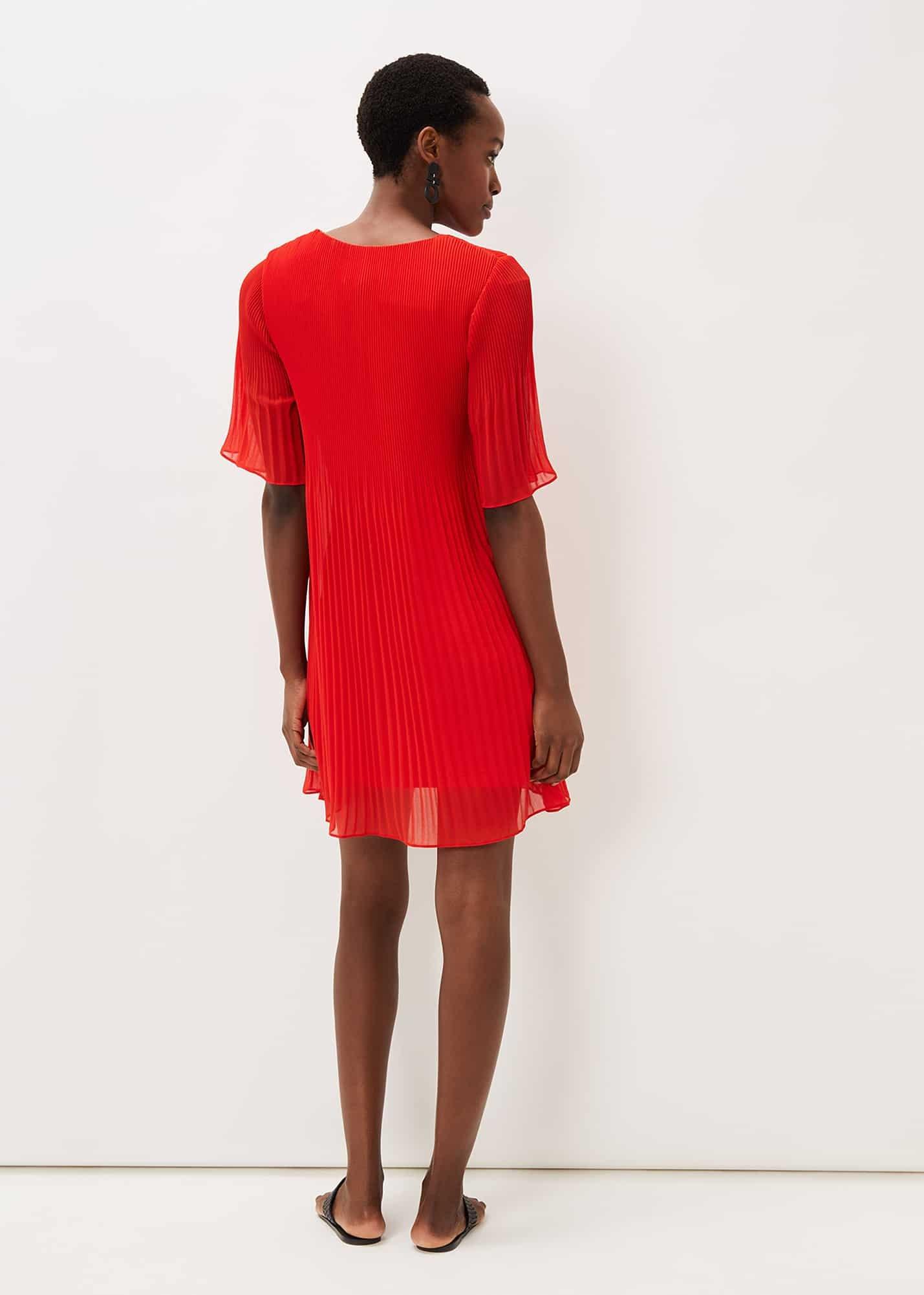 Ella Pleated Shift Dress