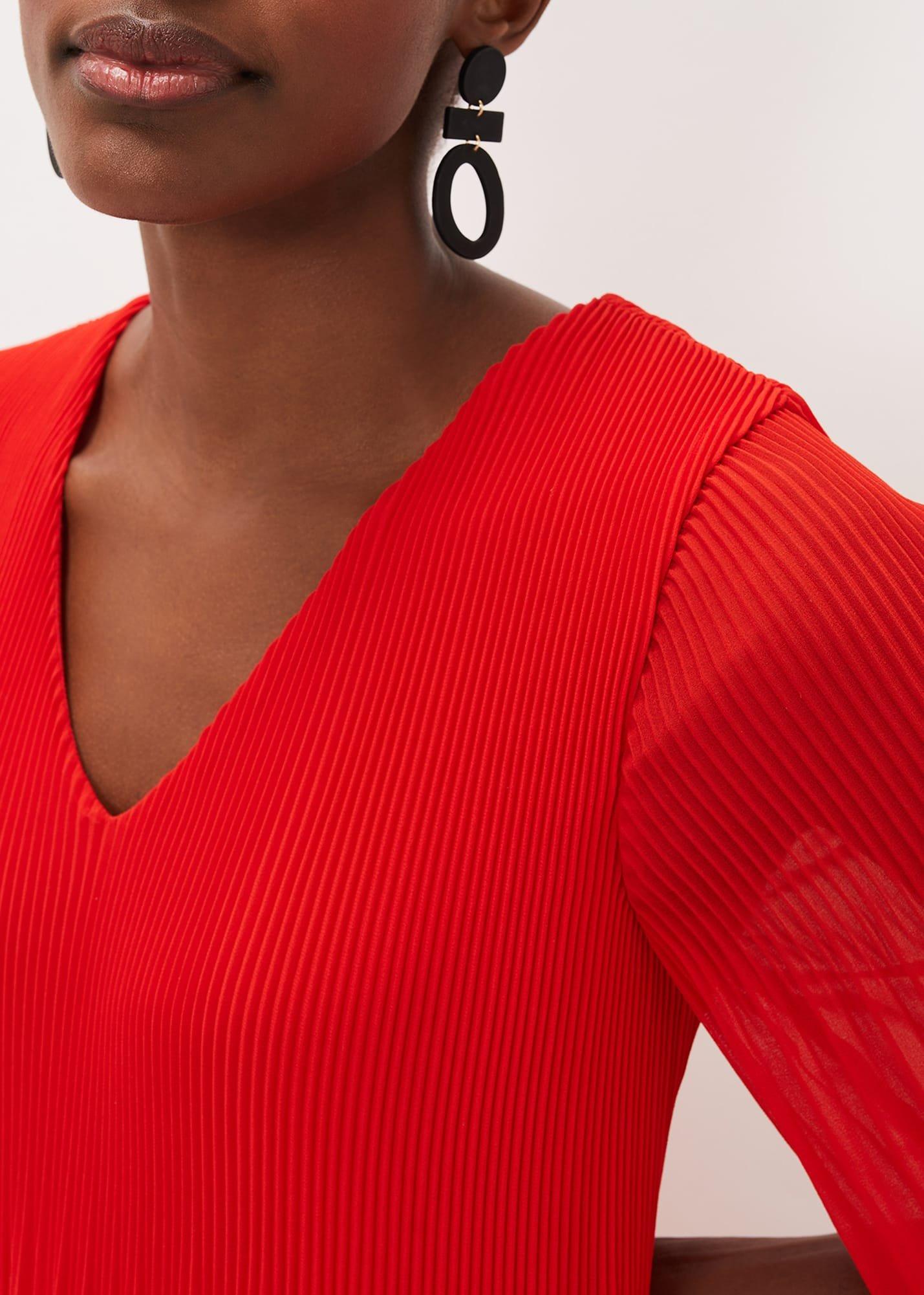 Ella Pleated Shift Dress