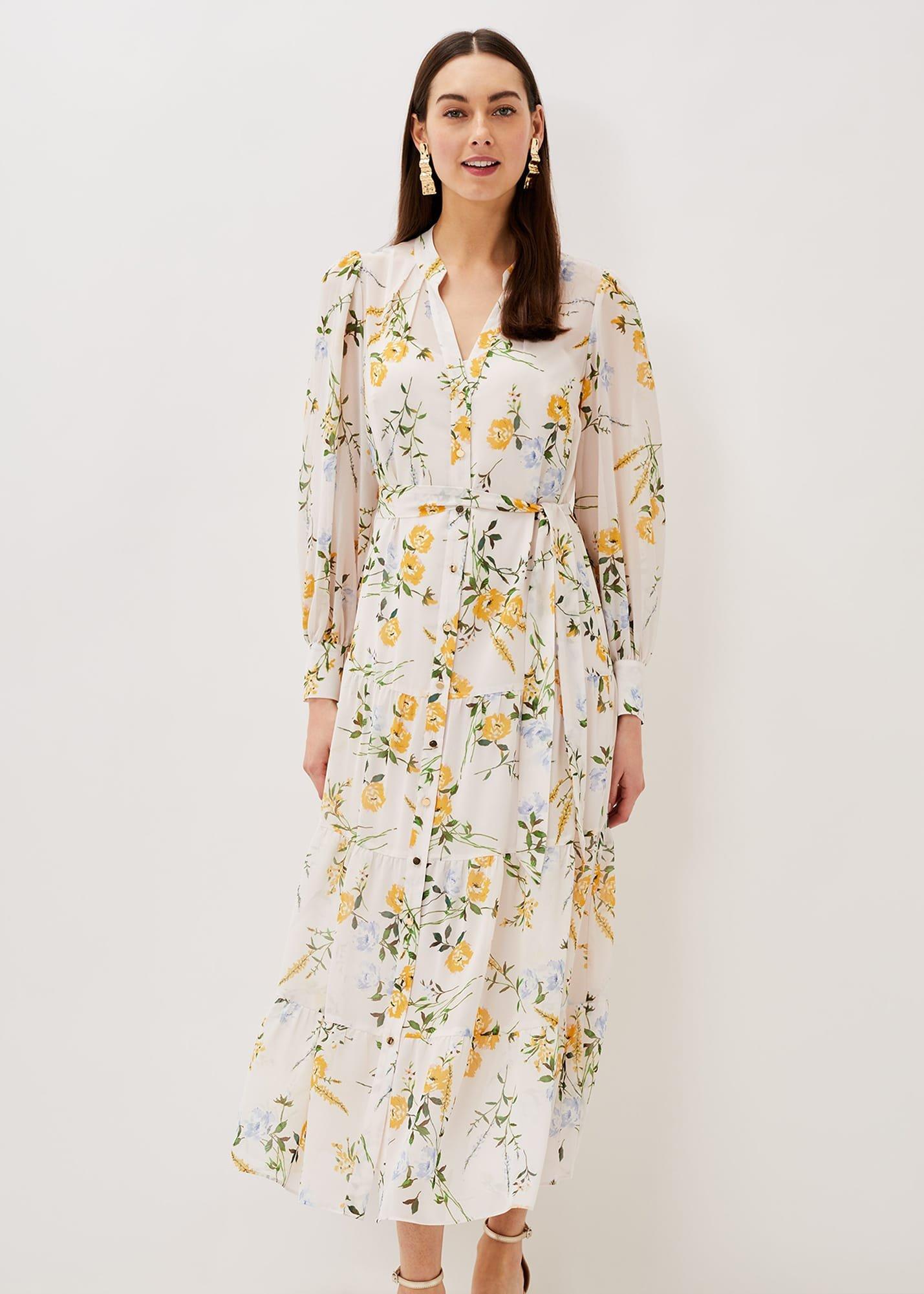 Lucie Floral Shirt Midaxi Dress