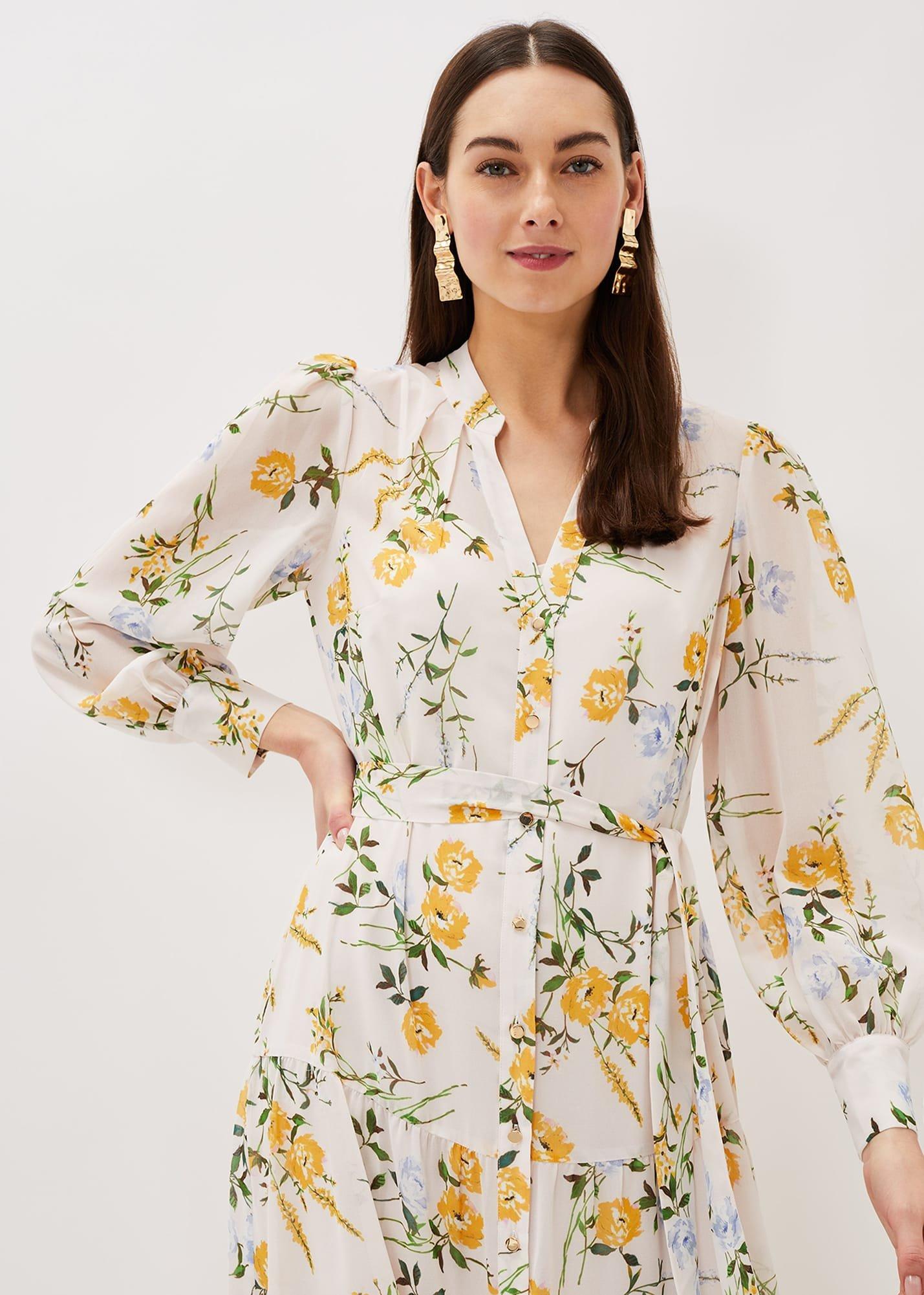 Lucie Floral Shirt Midaxi Dress
