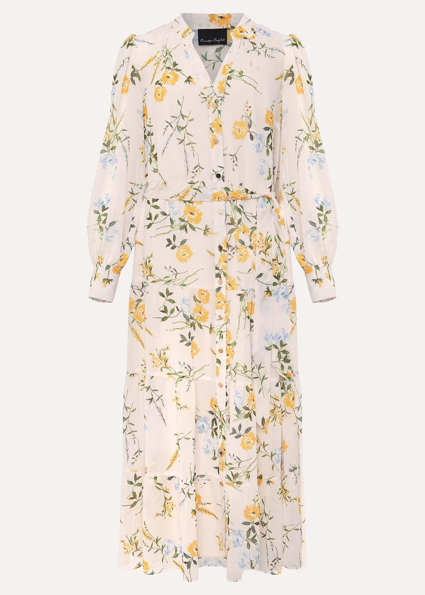 Lucie Floral Shirt Midaxi Dress