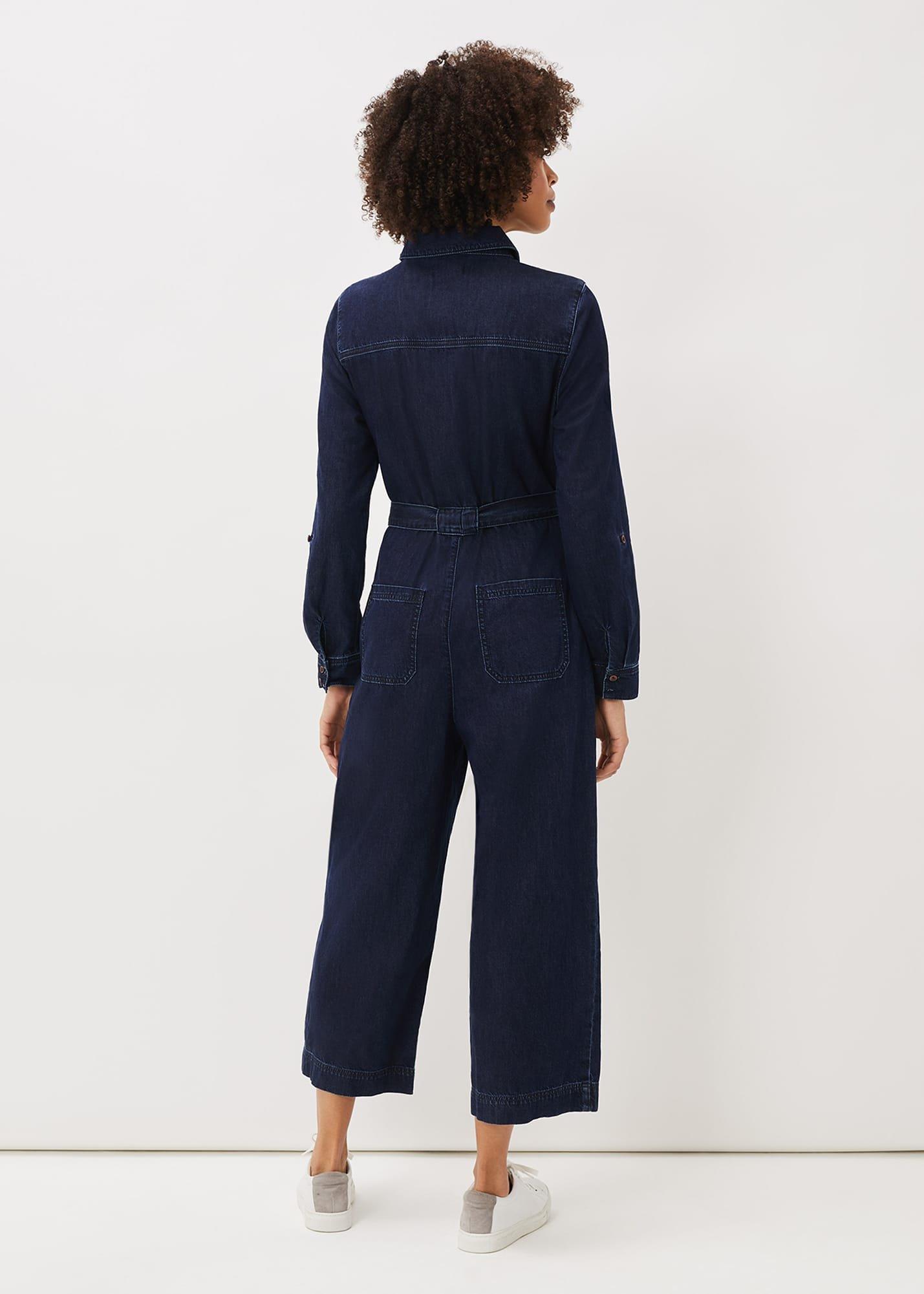 Cecile Denim Wide Leg Jumpsuit