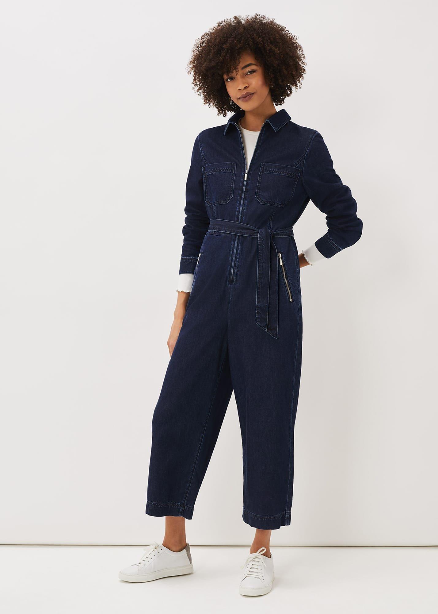 Cecile Denim Wide Leg Jumpsuit