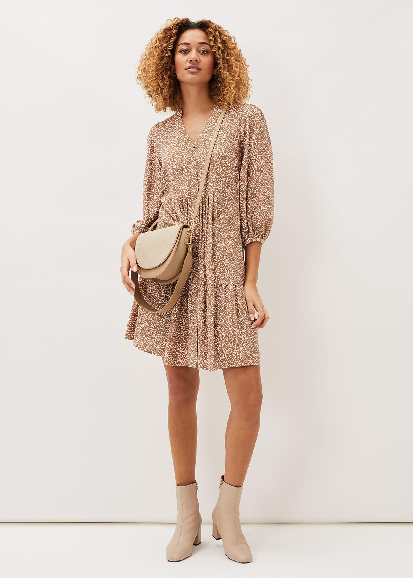 Penele Ditsy Print Swing Dress