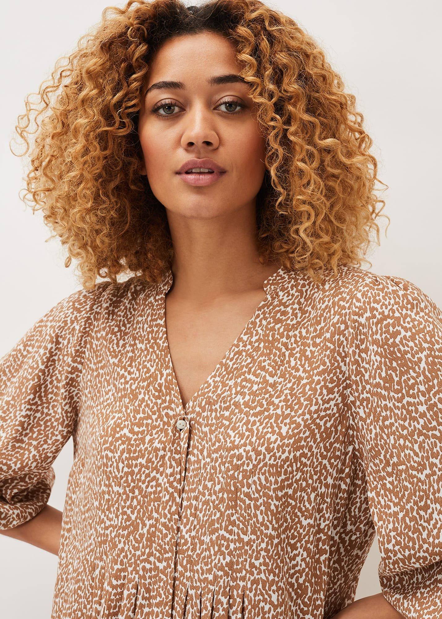Penele Ditsy Print Swing Dress