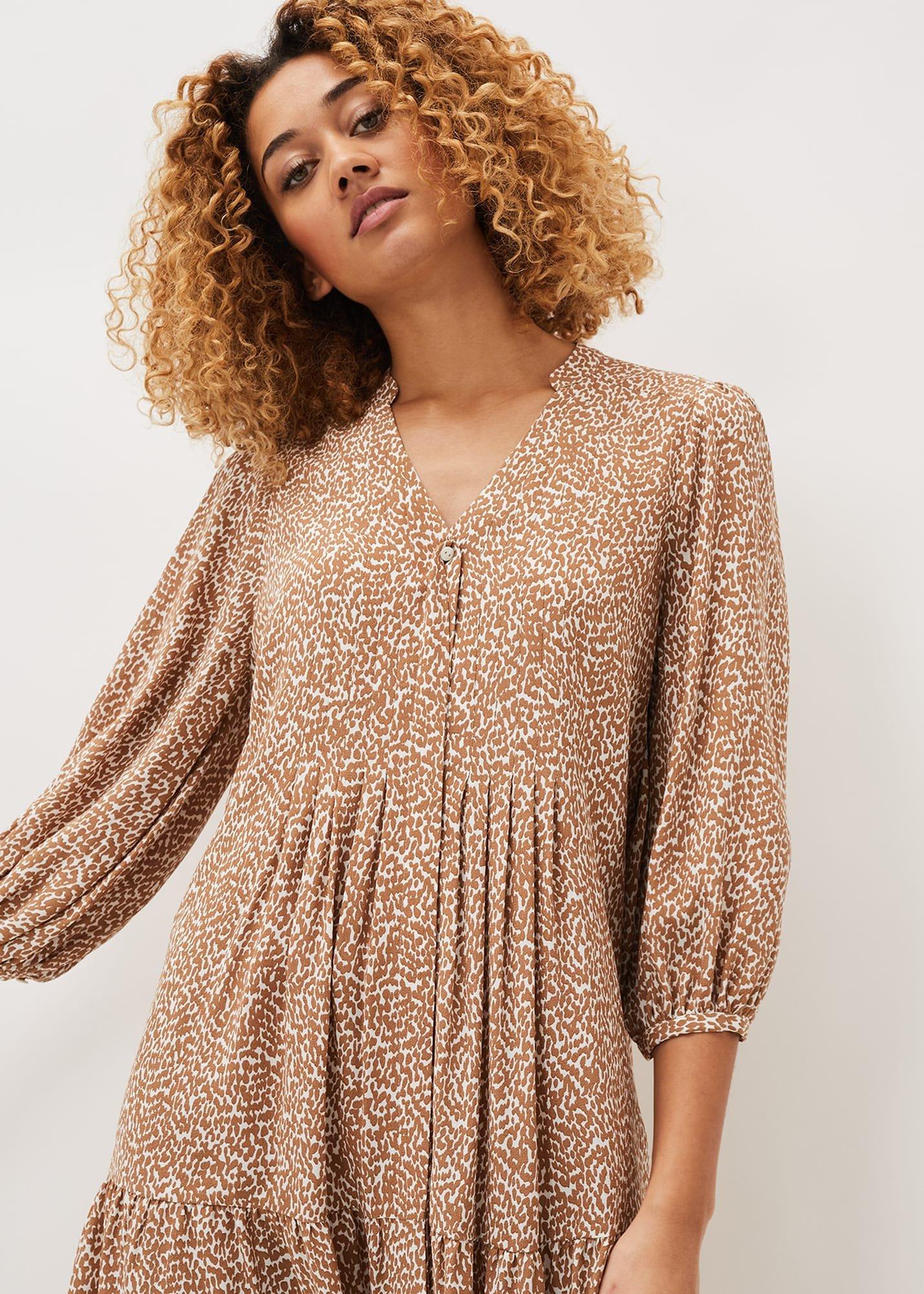 Penele Ditsy Print Swing Dress