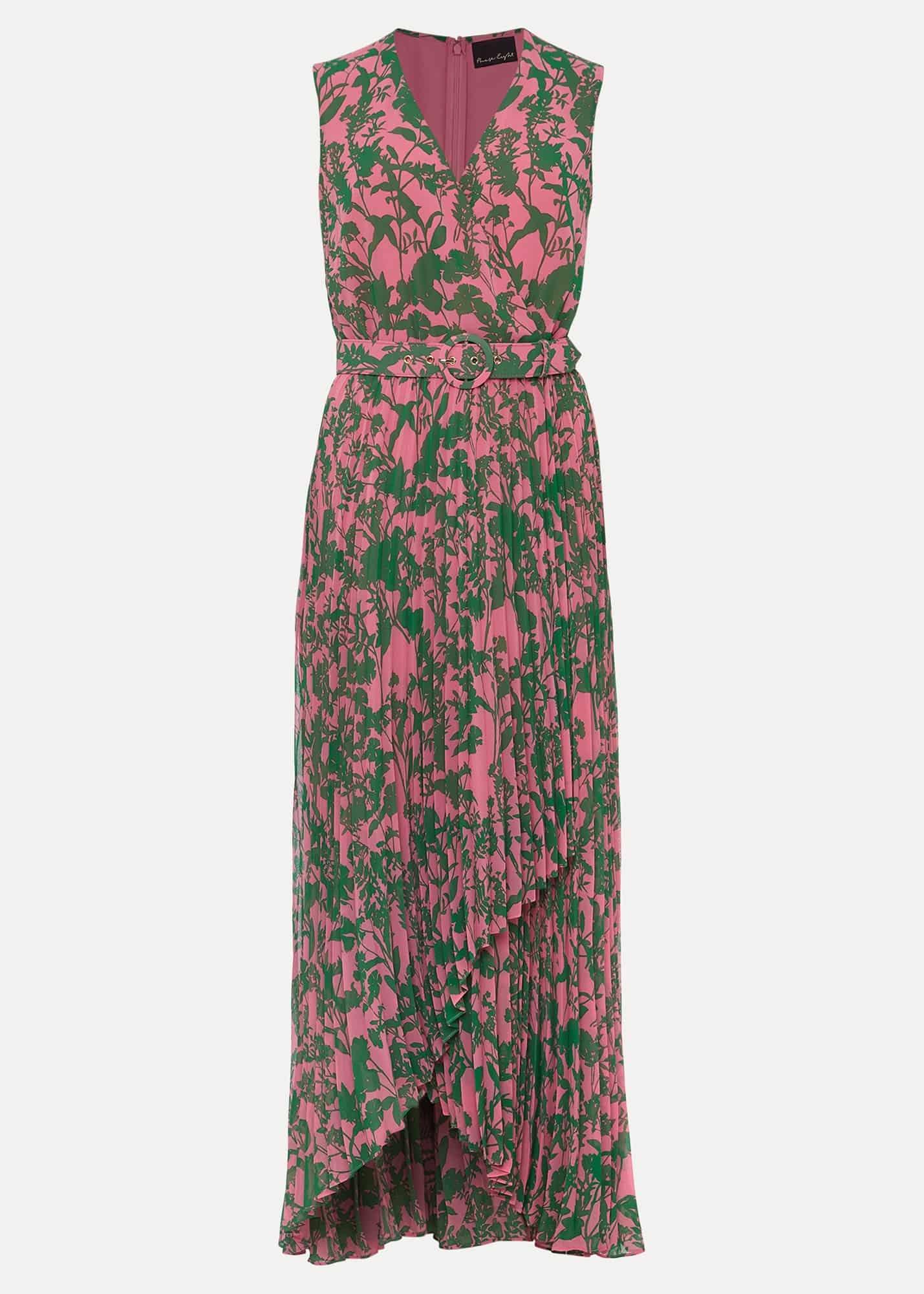 Brianna Pleated Print Dress