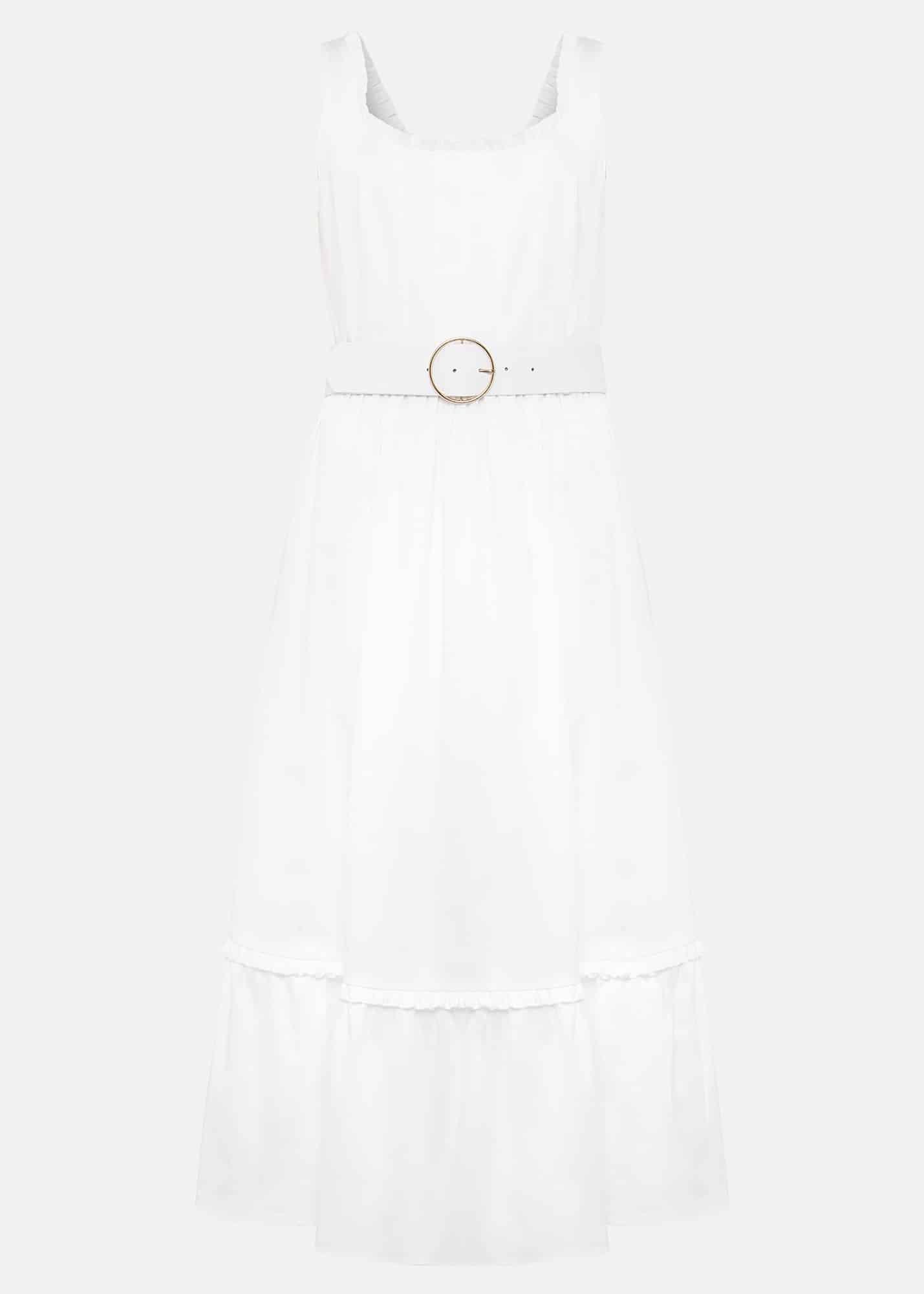 Tanya Cotton Belted Midaxi Dress
