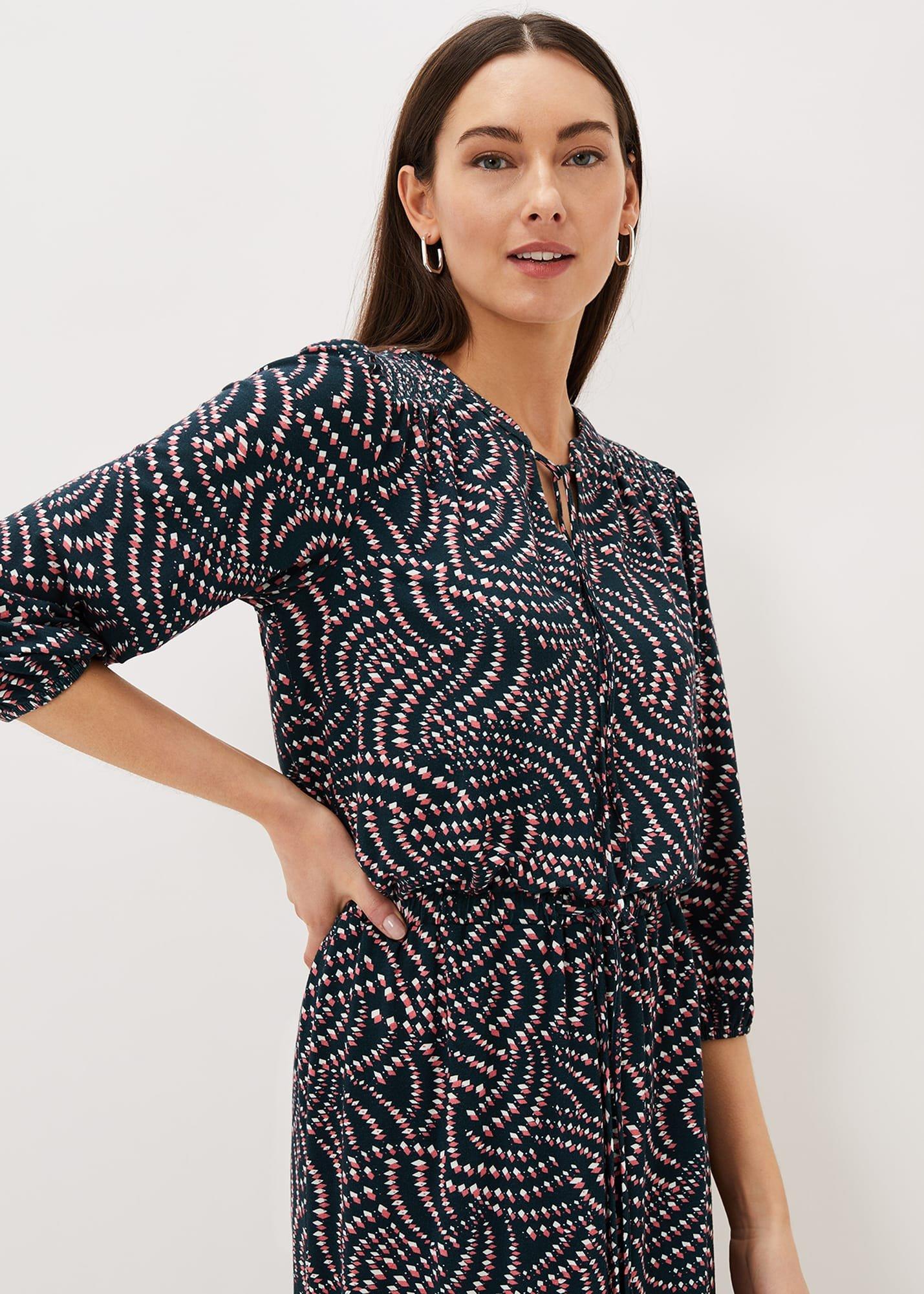 Grace Geo Tile Print Dress