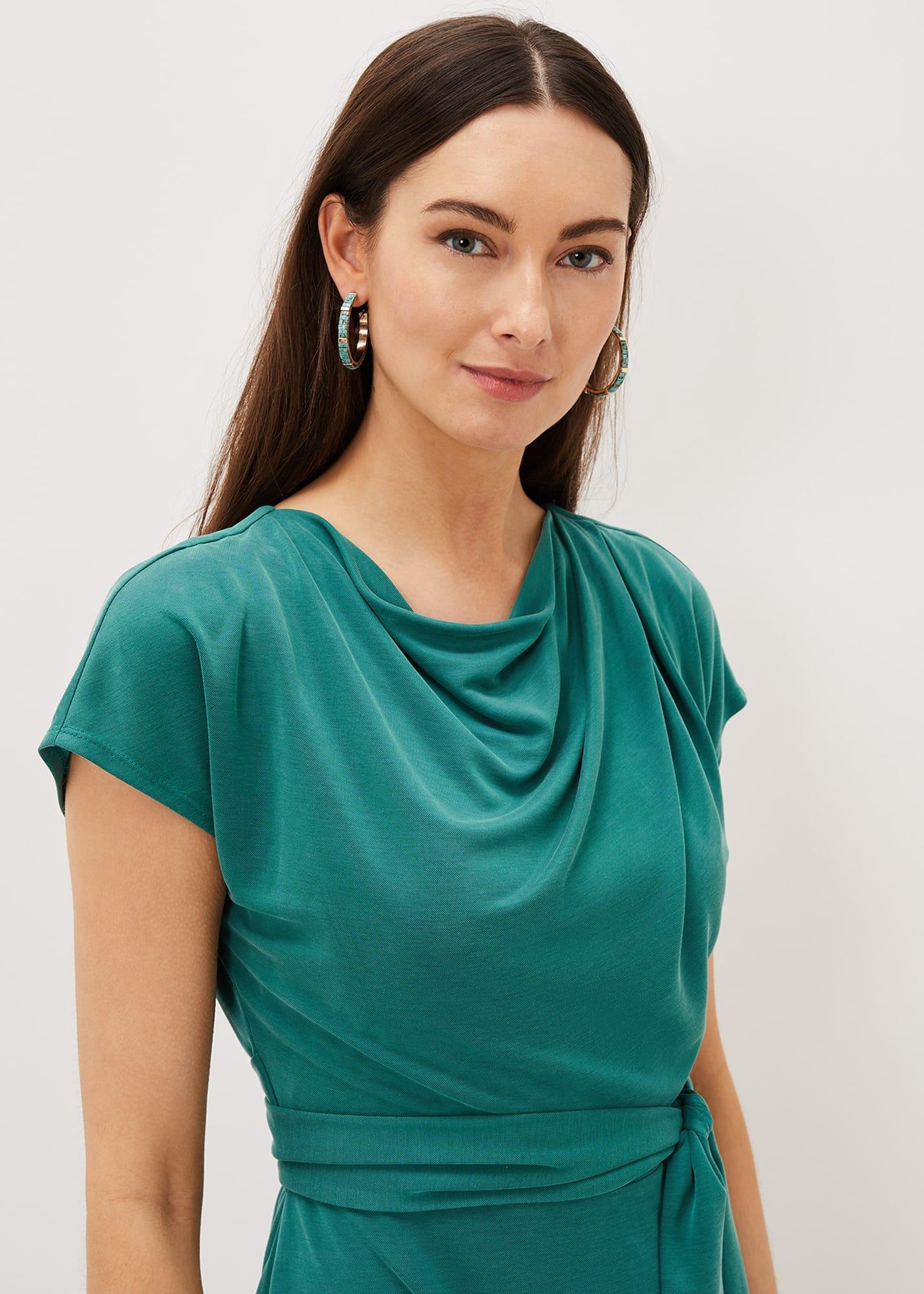 Kadence Cupro Tie Waist Dress