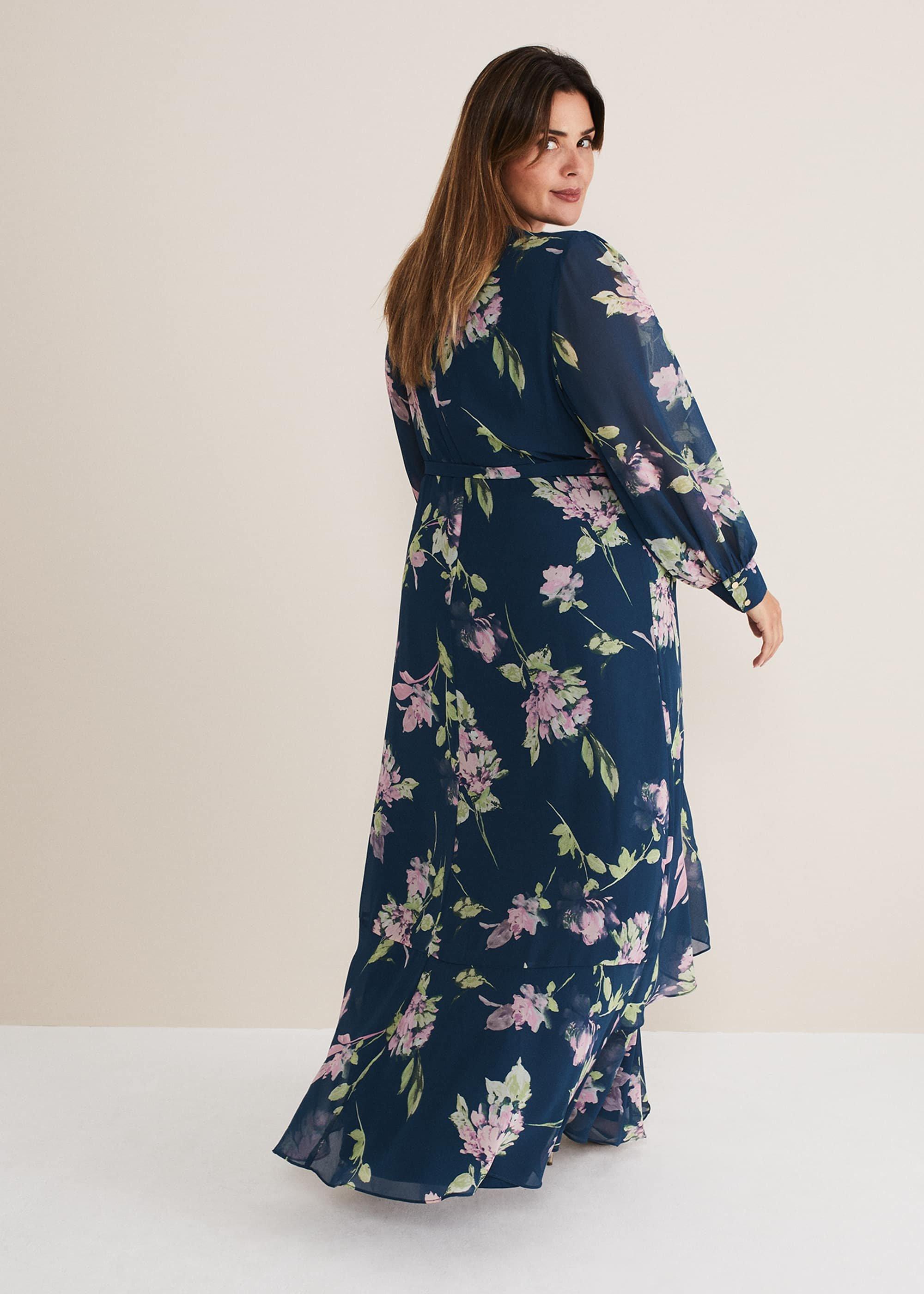 Elsa Printed Woven Frill Maxi Dress