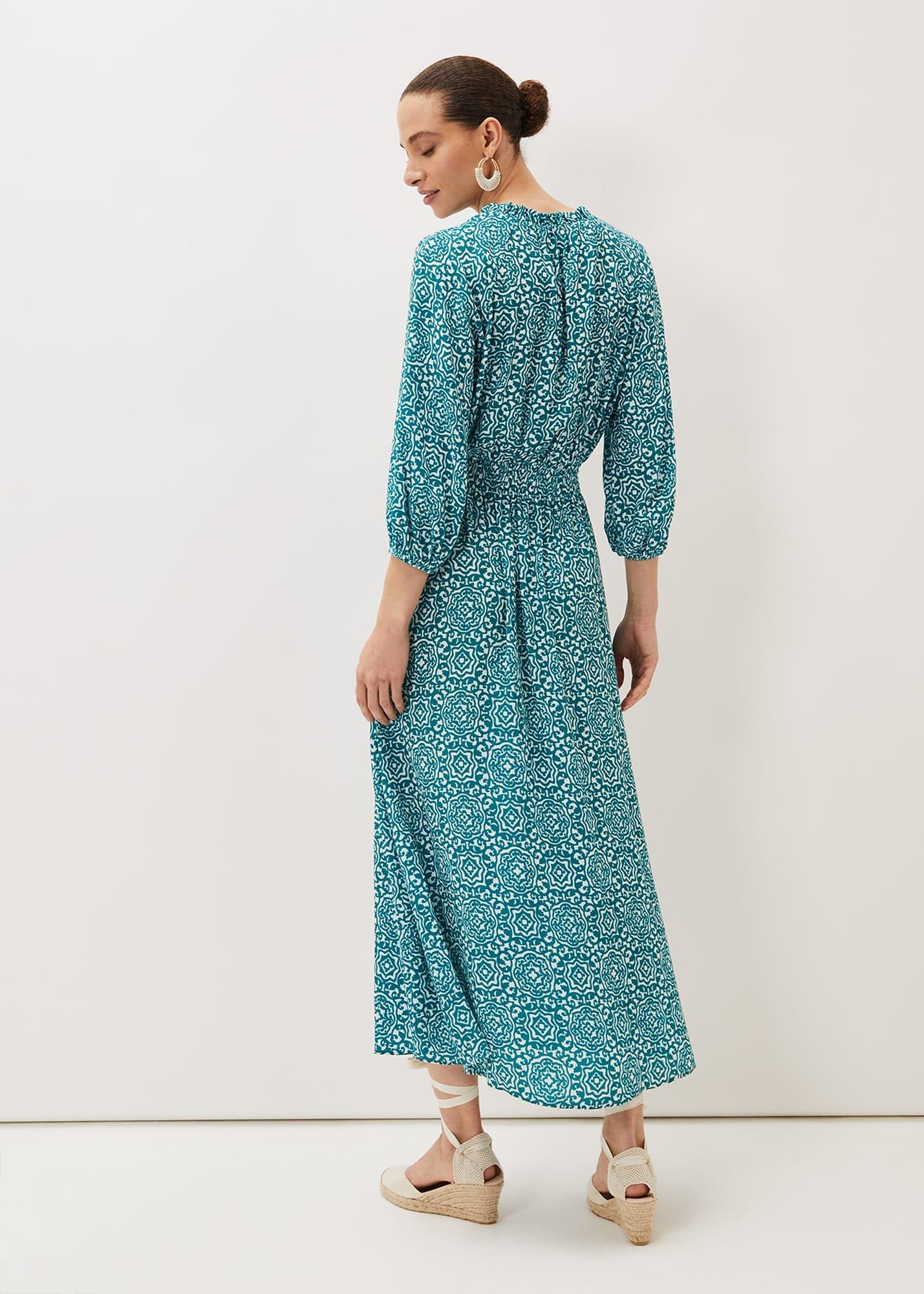 Phillipa Tile Print Midaxi Dress