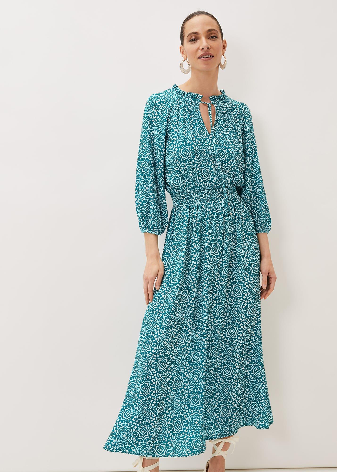 Phillipa Tile Print Midaxi Dress