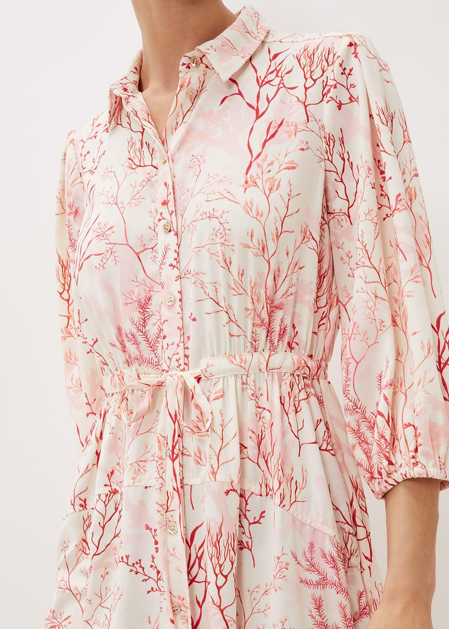 Tana Coral Printed Midi Dress