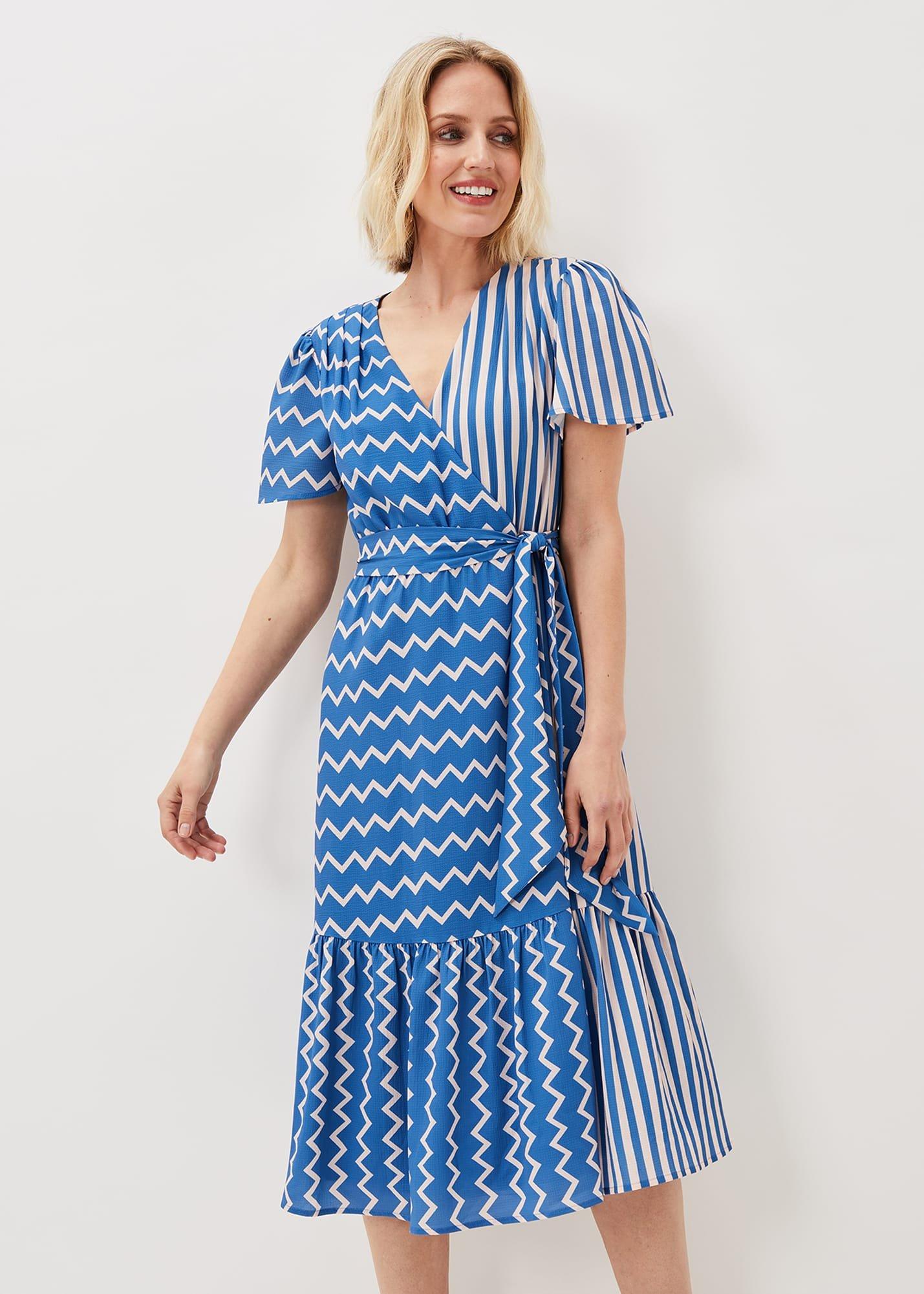 Shelby Zig Zag Midi Dress | Phase Eight ROW |