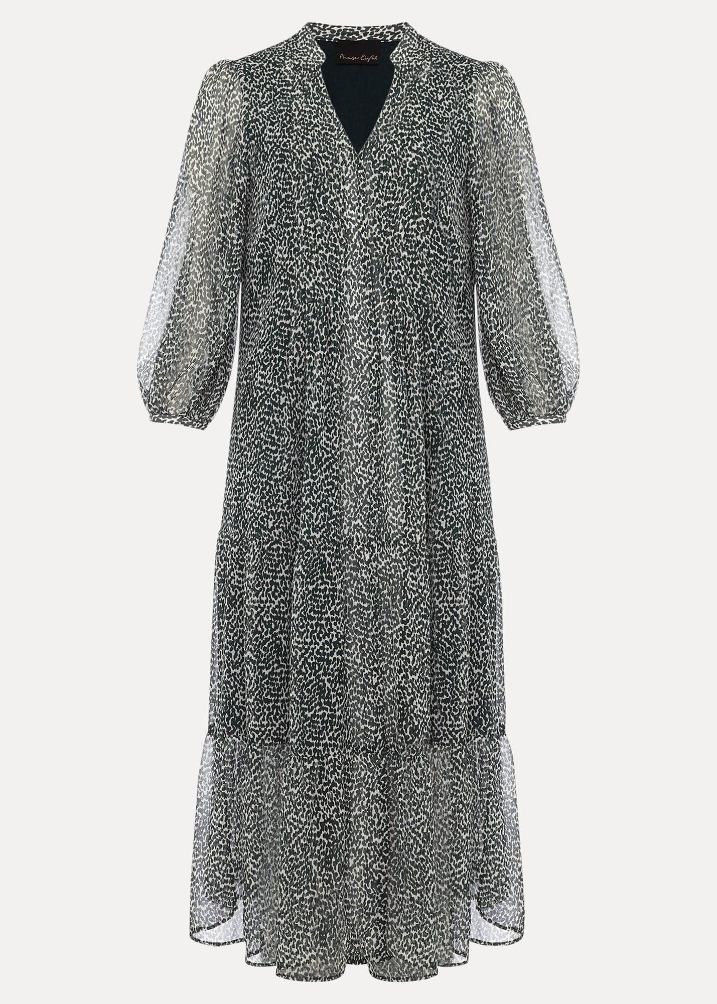 Penele Ditsy Print Chiffon Midi Dress