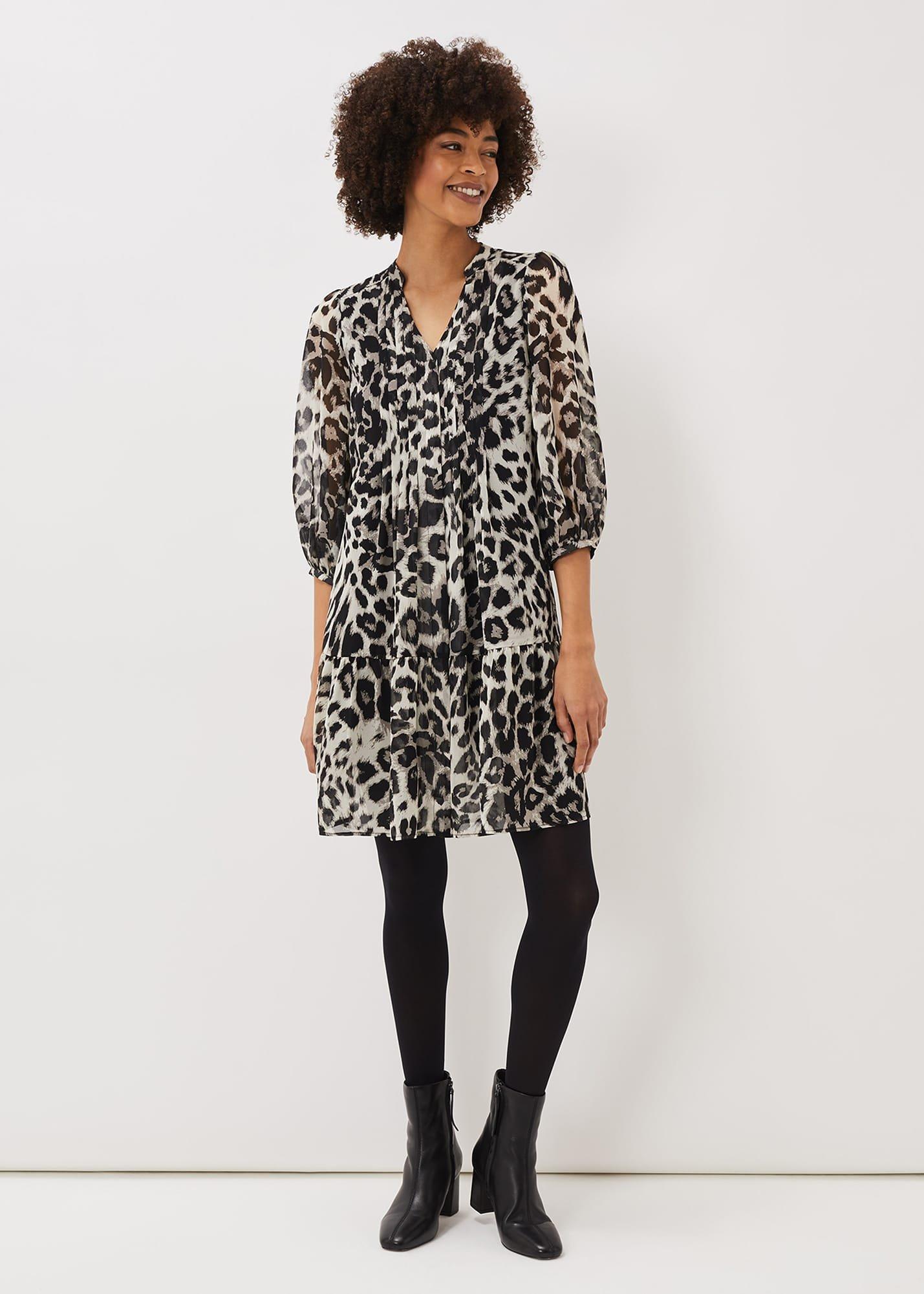 Penele Leopard Print Swing Dress