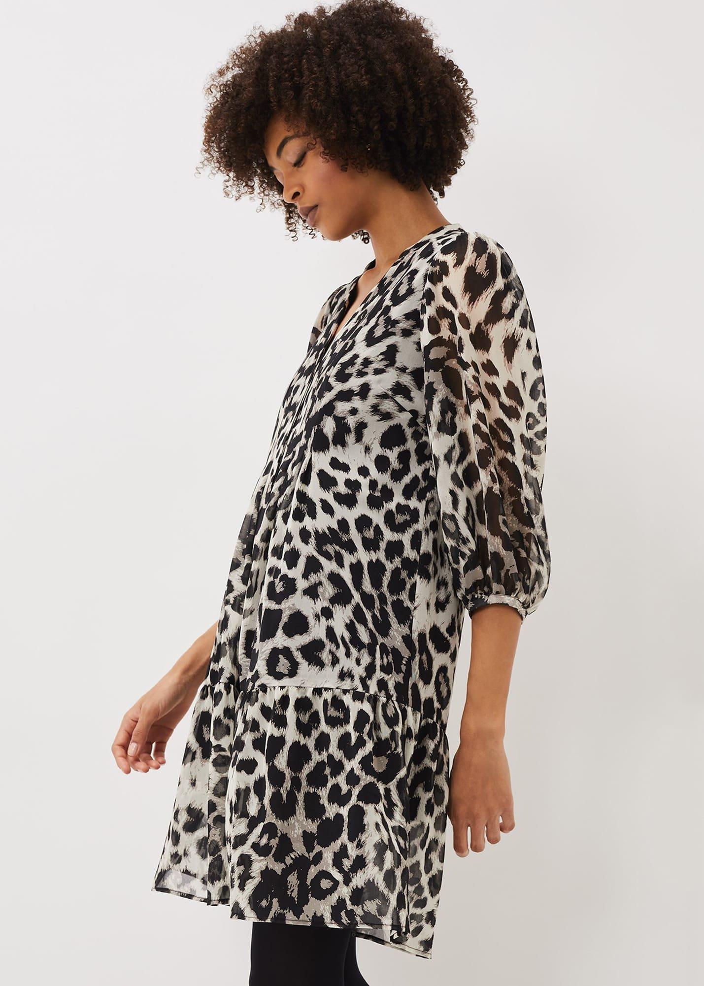 Penele Leopard Print Swing Dress