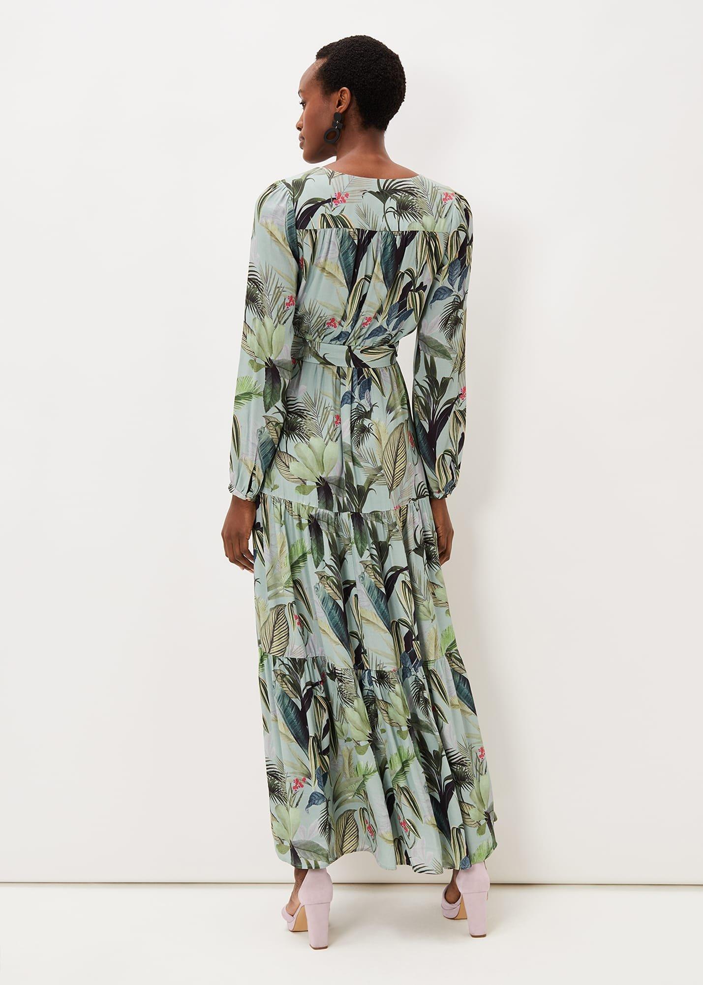 Maya Printed Tiered Maxi Dress