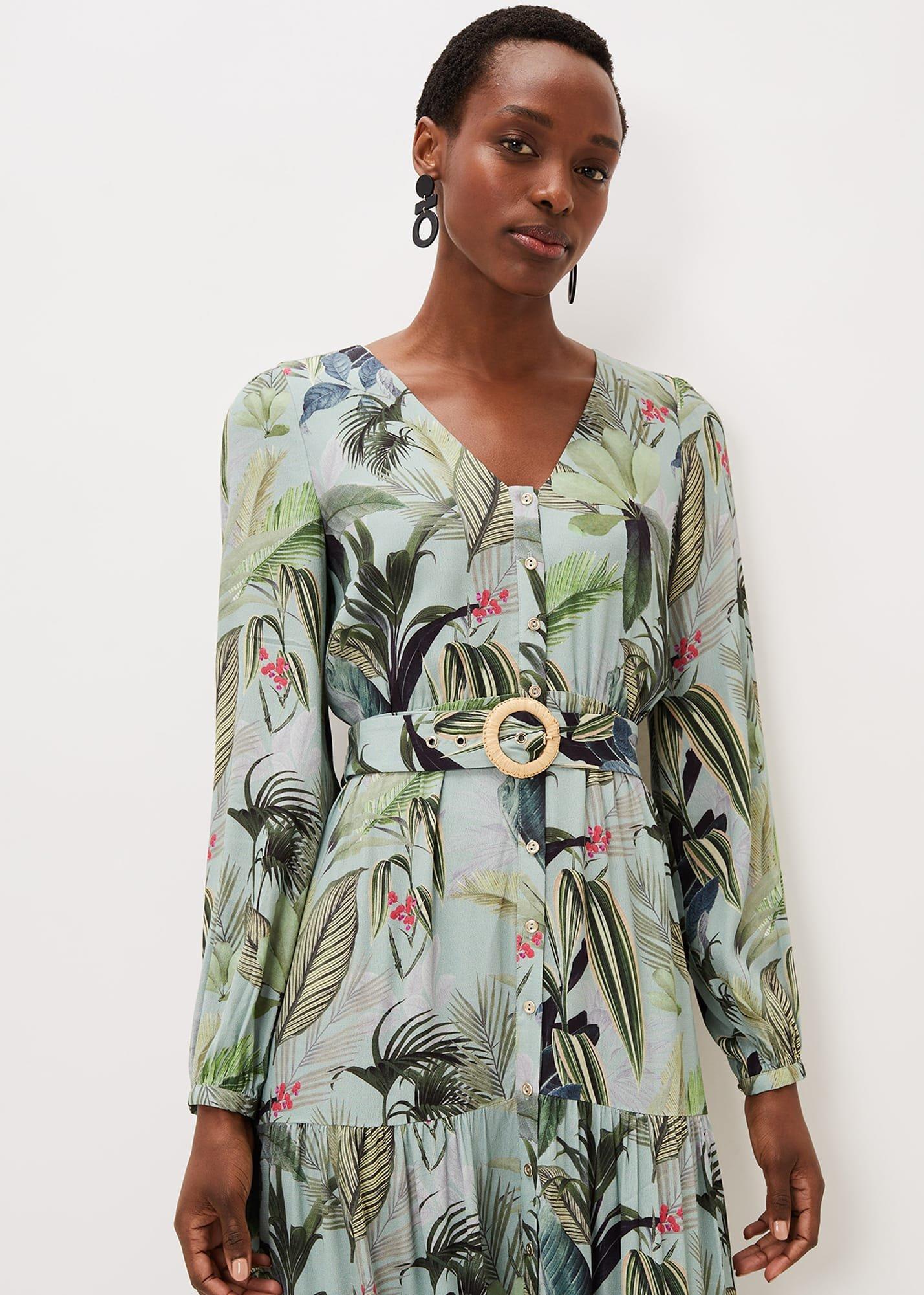 Maya Printed Tiered Maxi Dress