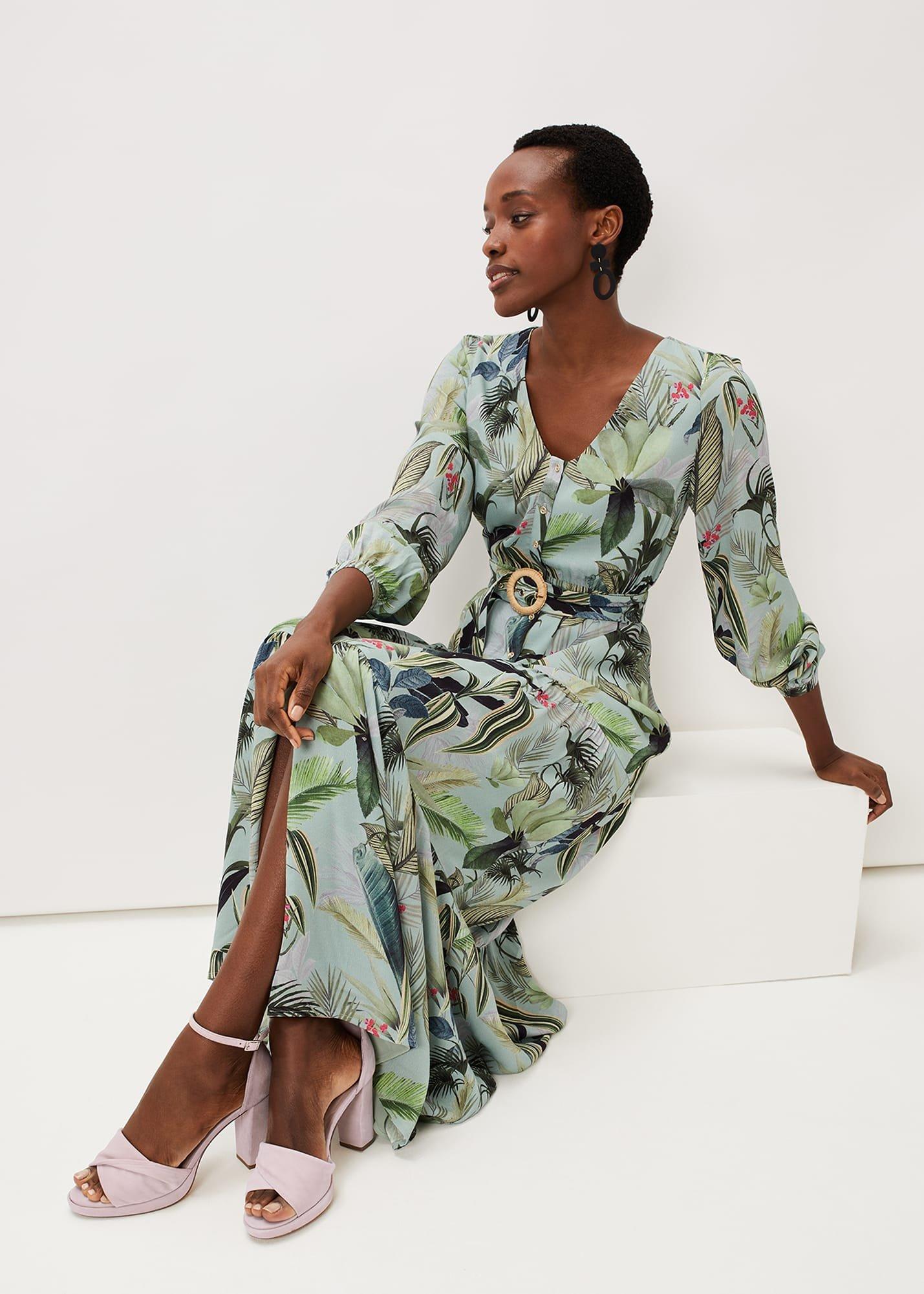 Maya Printed Tiered Maxi Dress