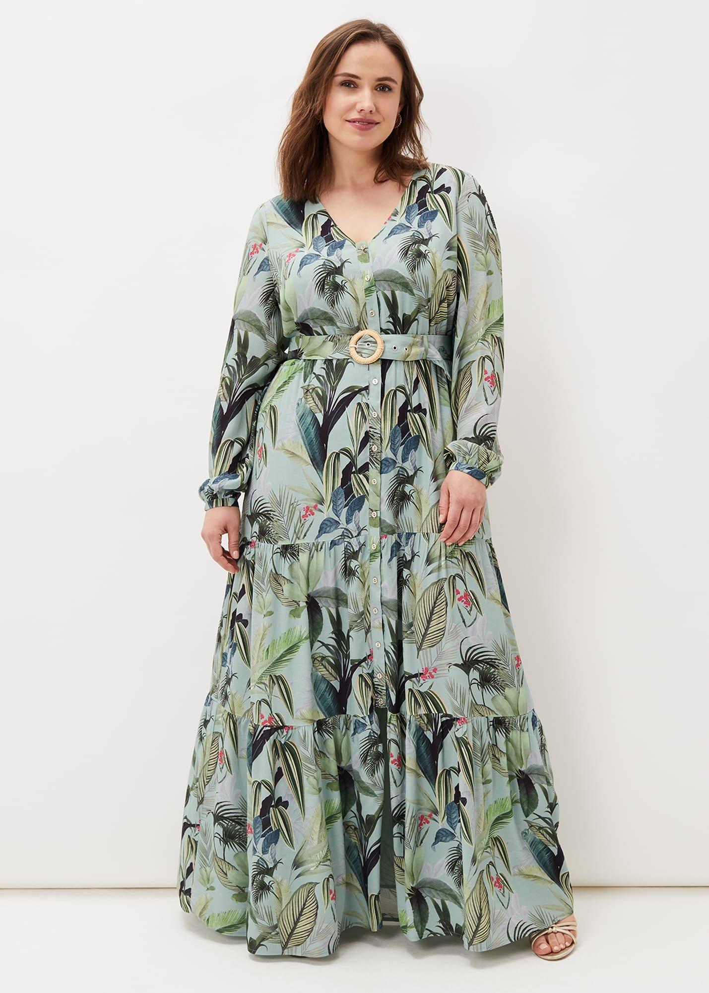 Maya Printed Tiered Maxi Dress