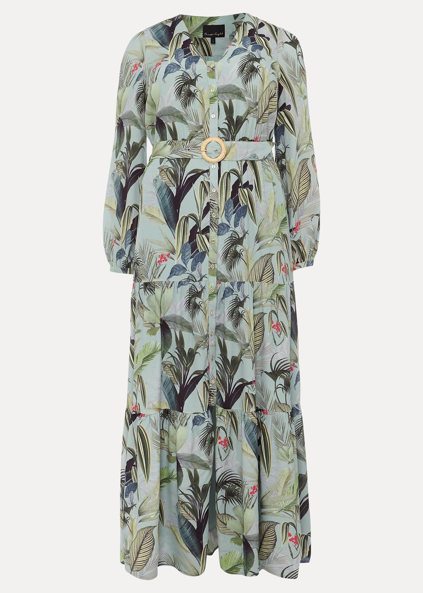 Maya Printed Tiered Maxi Dress