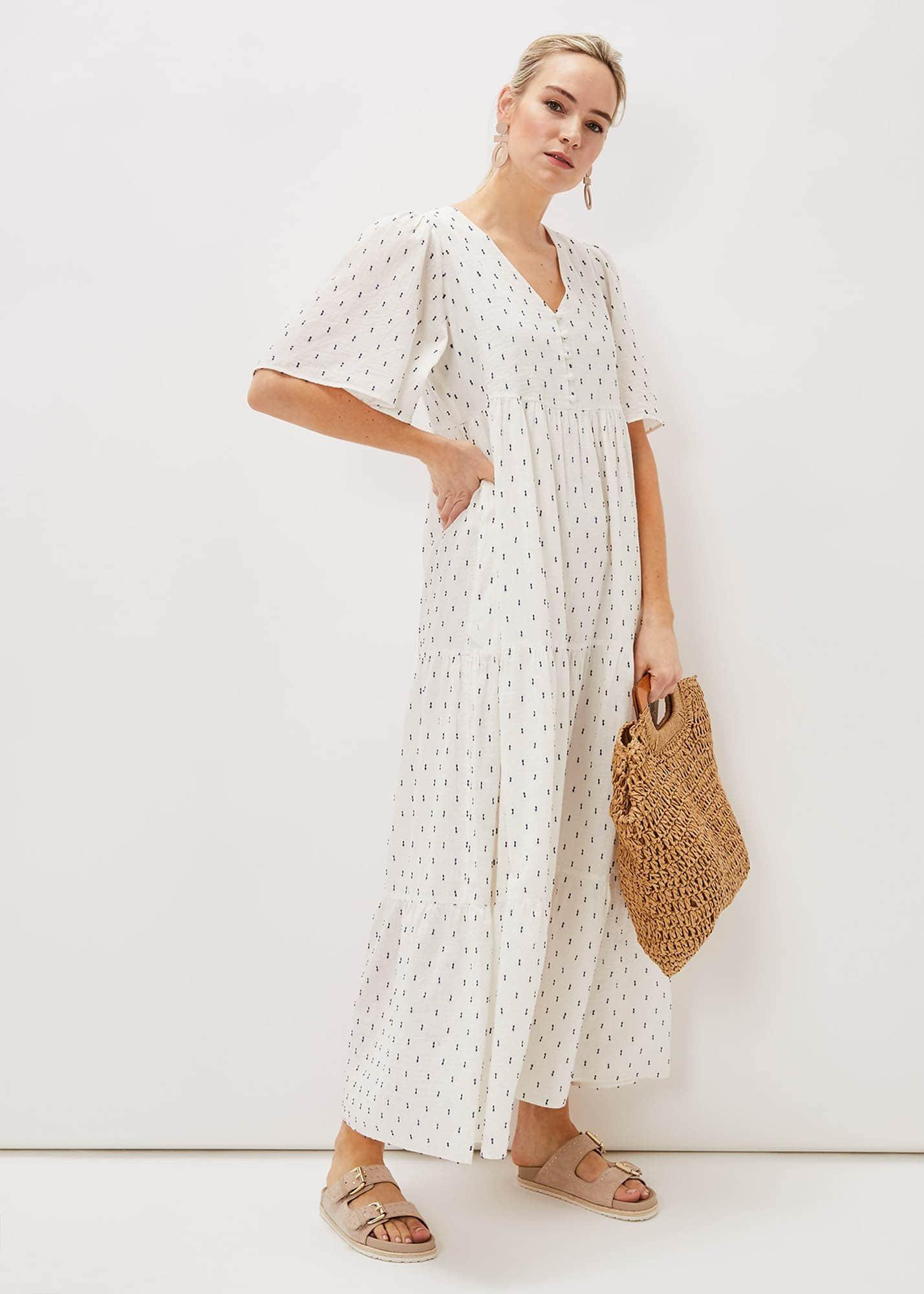 Blakely Cotton Dash Maxi Dress