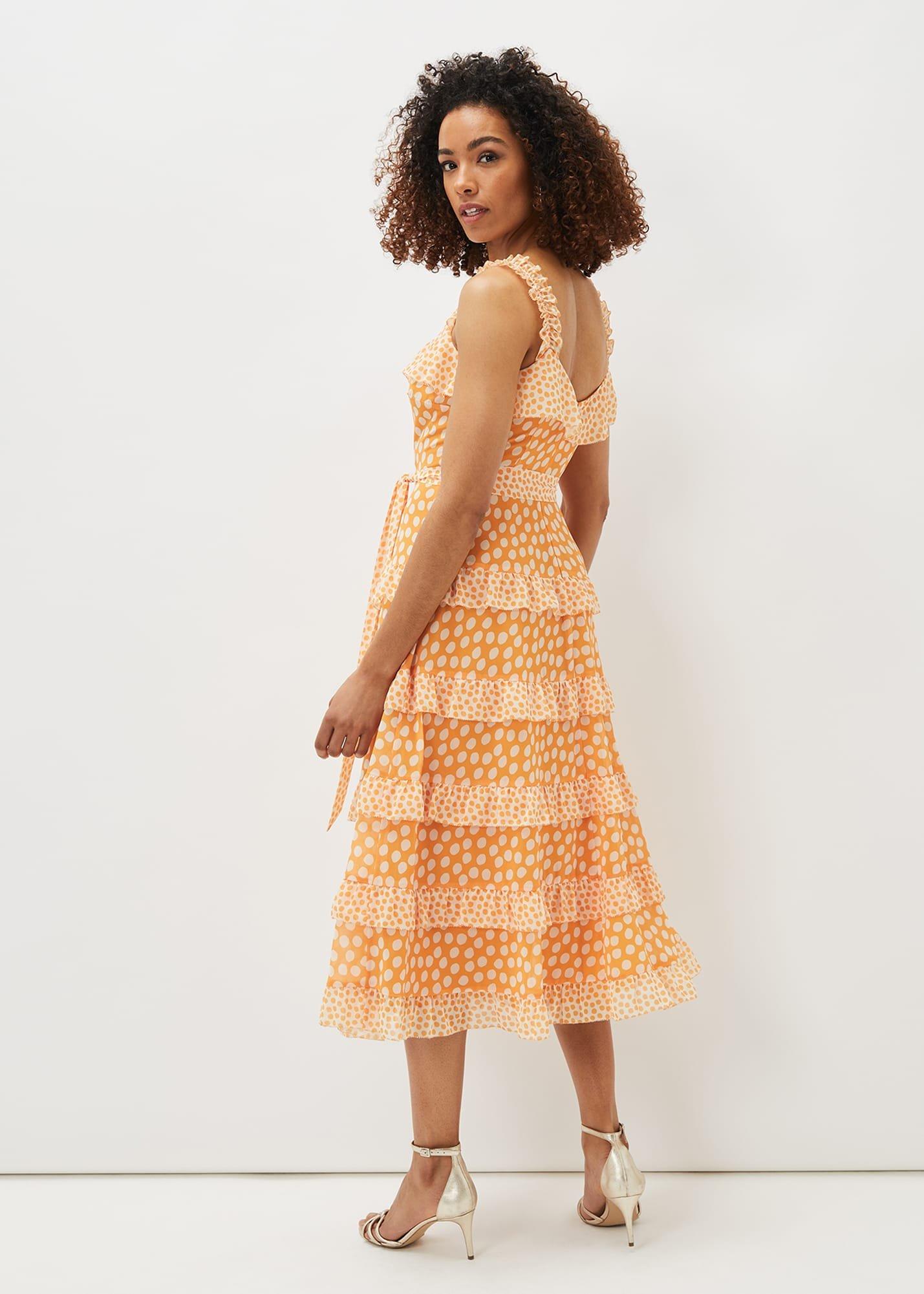 Madaline Spot Ruffle Dress