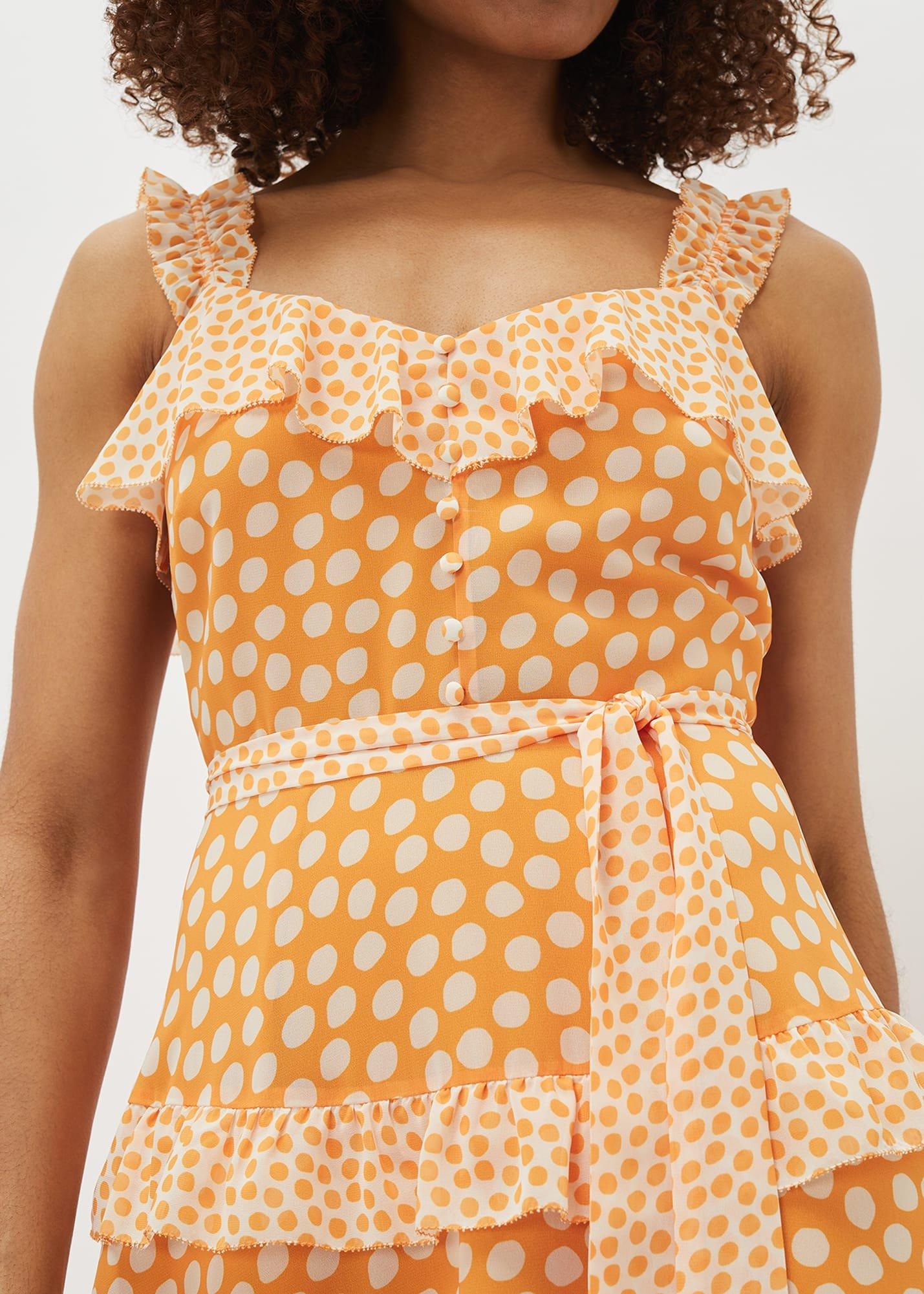 Madaline Spot Ruffle Dress