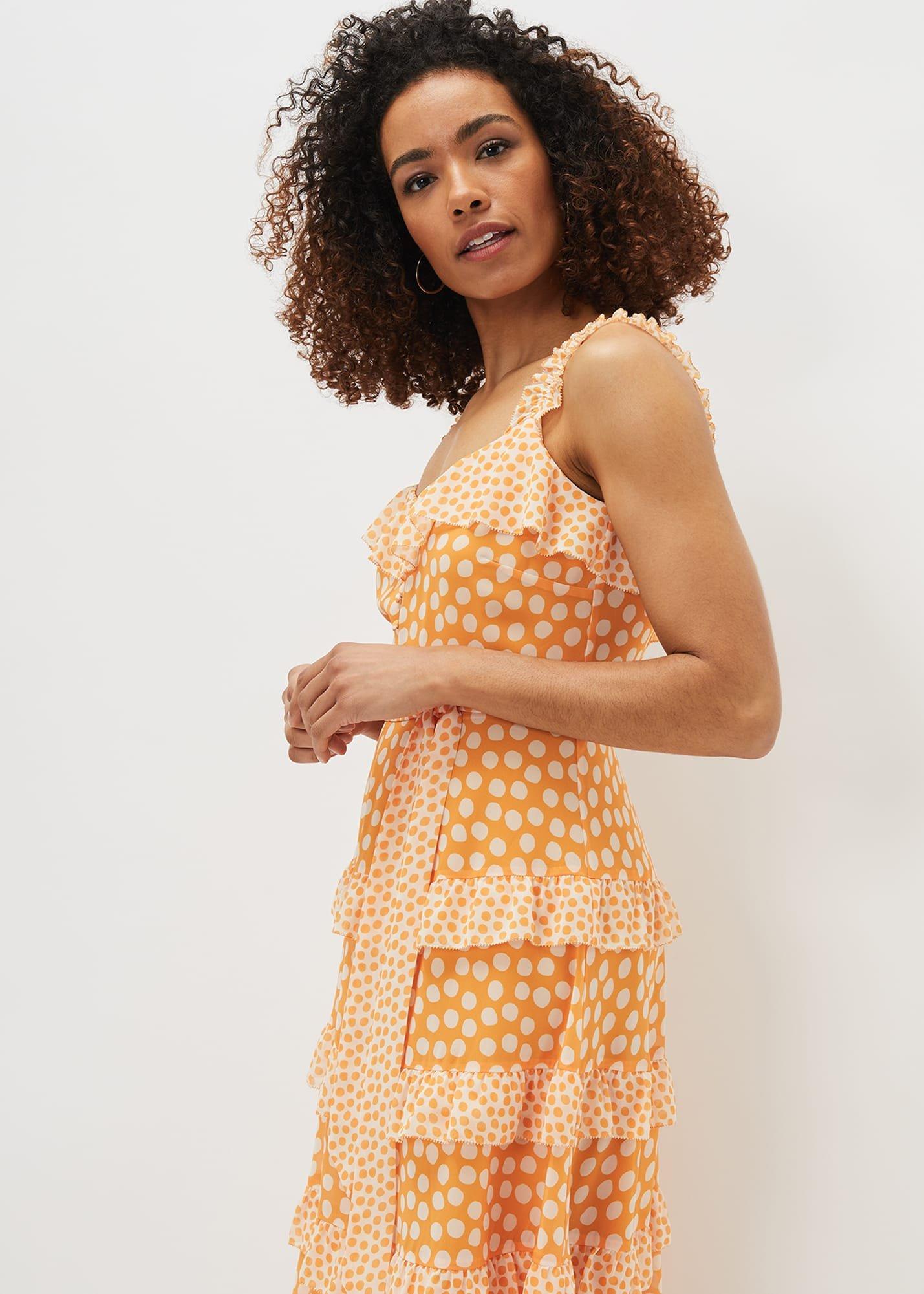 Madaline Spot Ruffle Dress