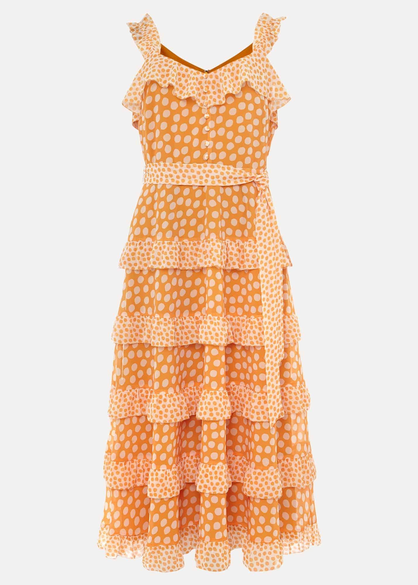 Madaline Spot Ruffle Dress