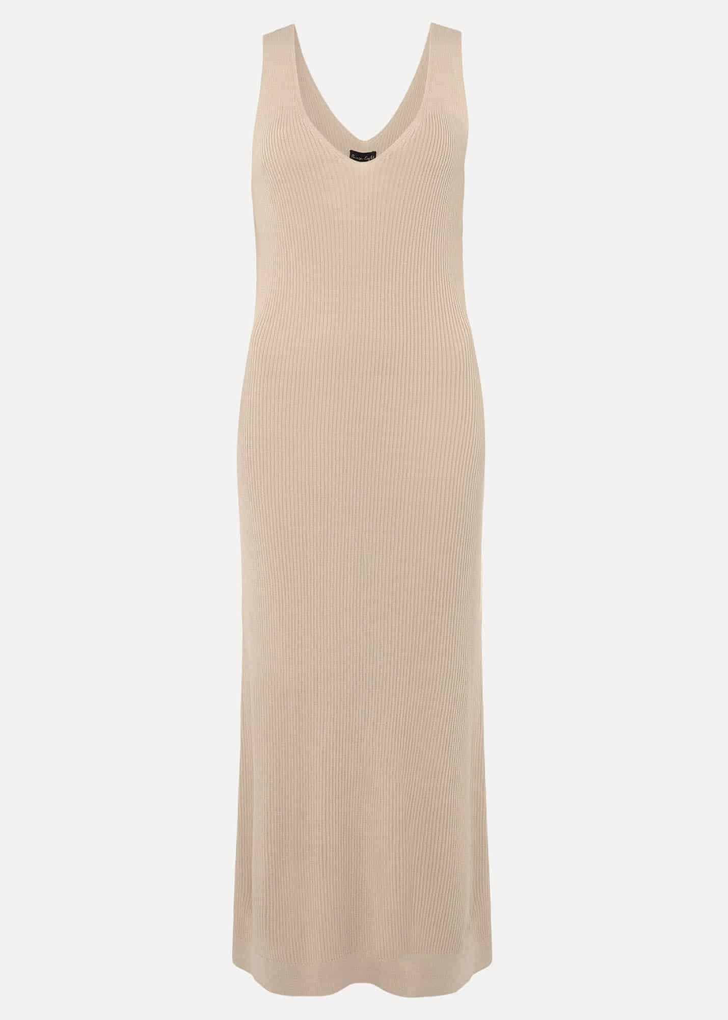 Lindan Ribbed Knit Midi Dress