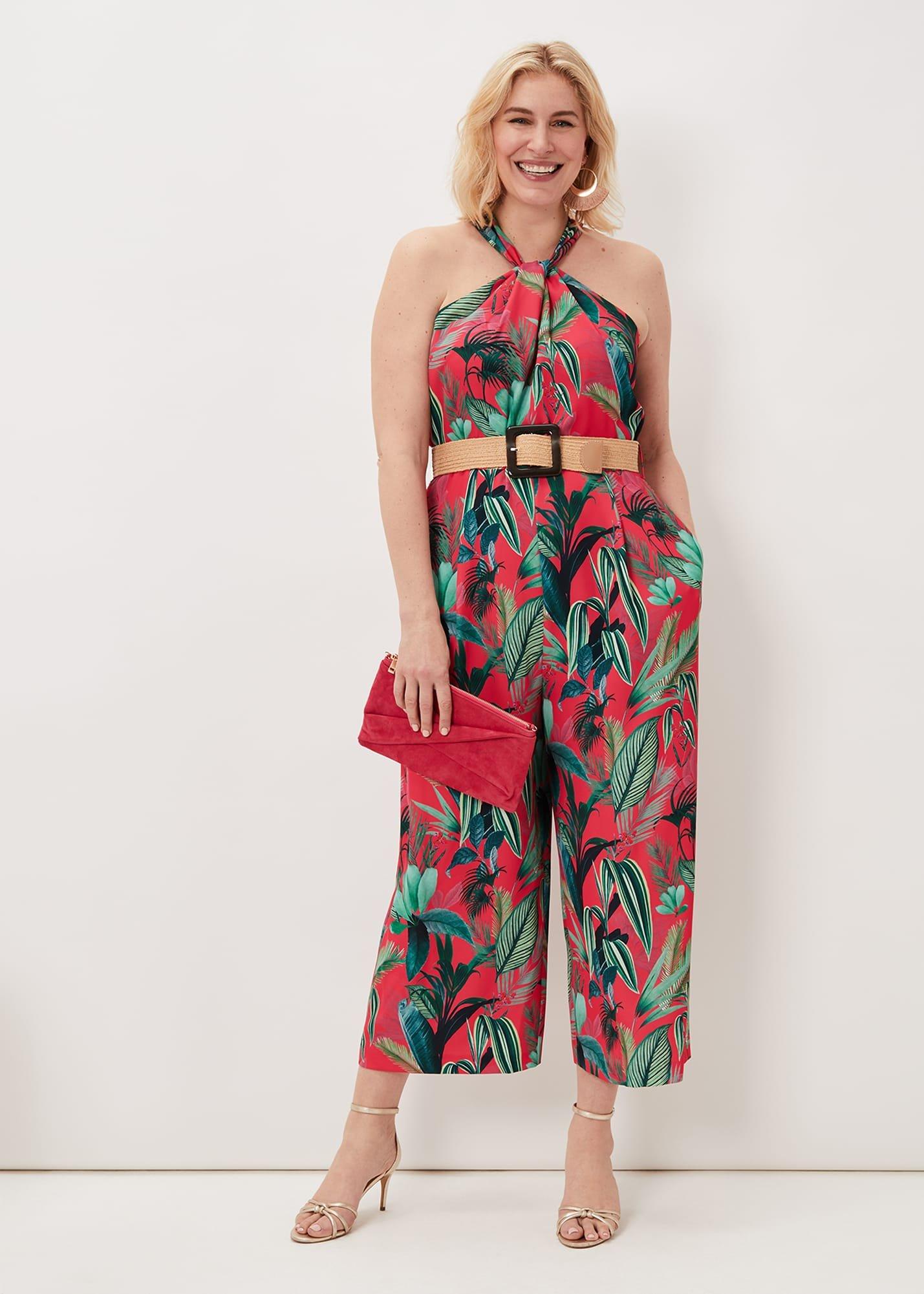 Antonia Palm Print Jumpsuit