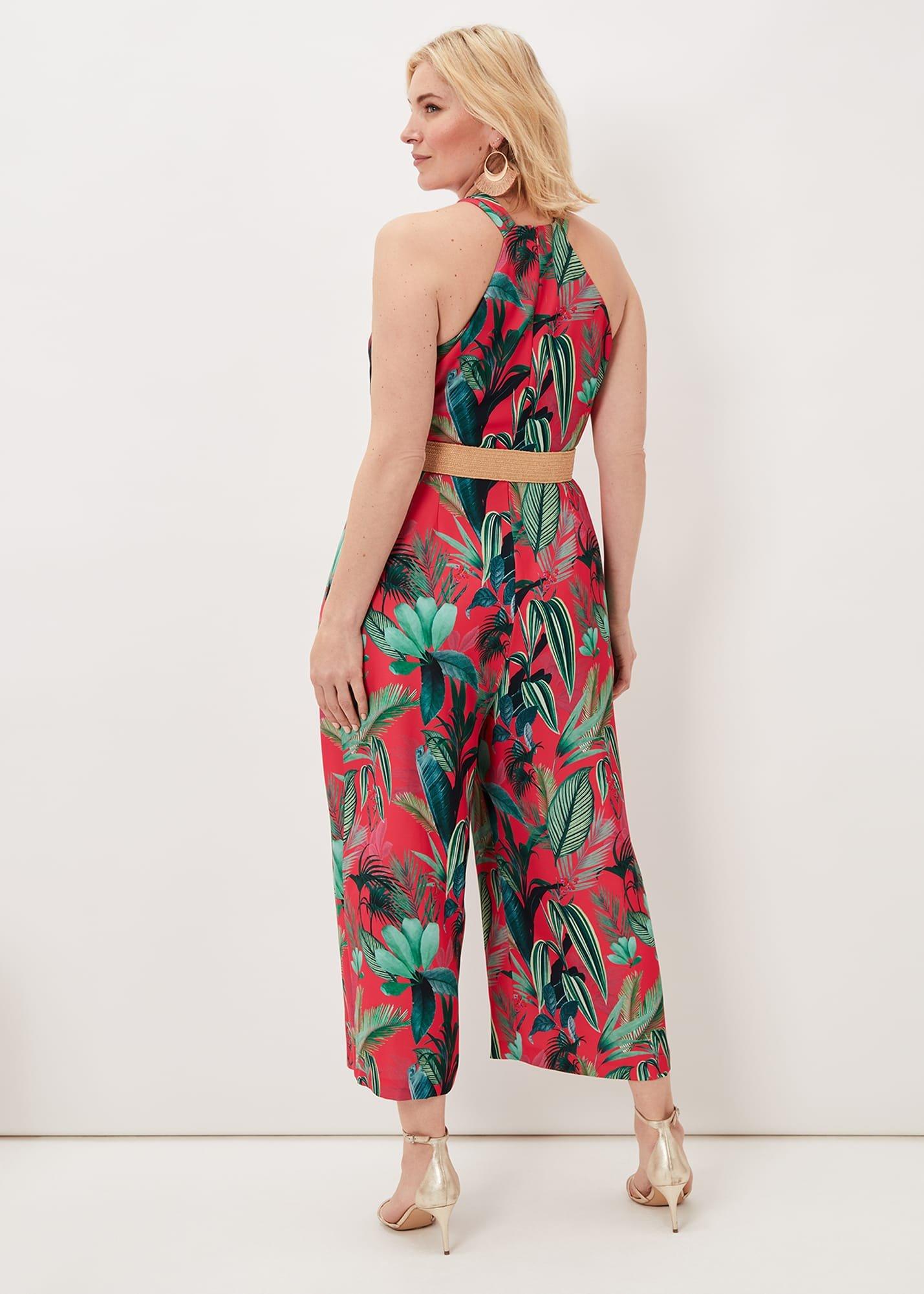 Antonia Palm Print Jumpsuit