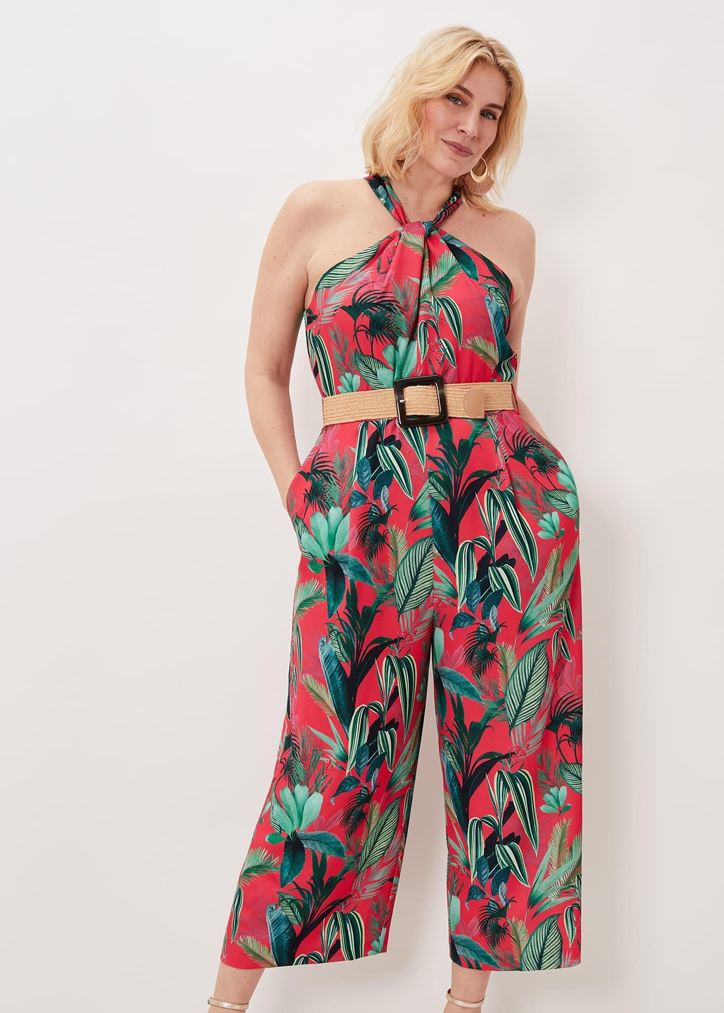 Antonia Palm Print Jumpsuit