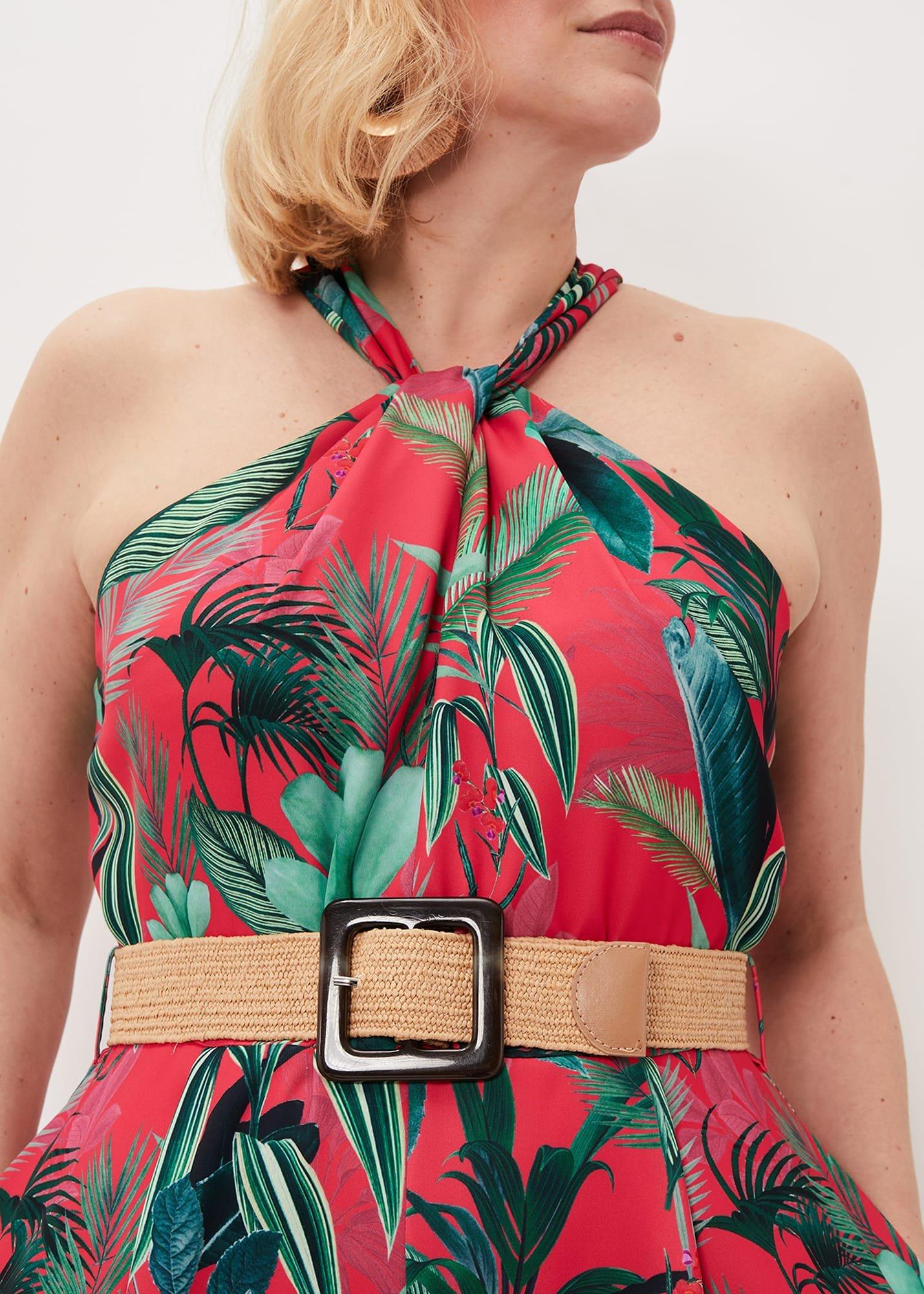 Antonia Palm Print Jumpsuit