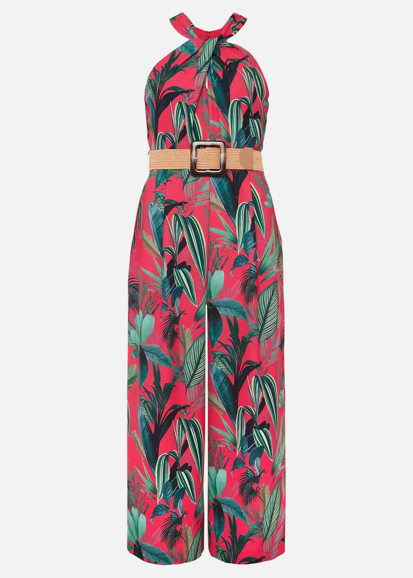 Antonia Palm Print Jumpsuit