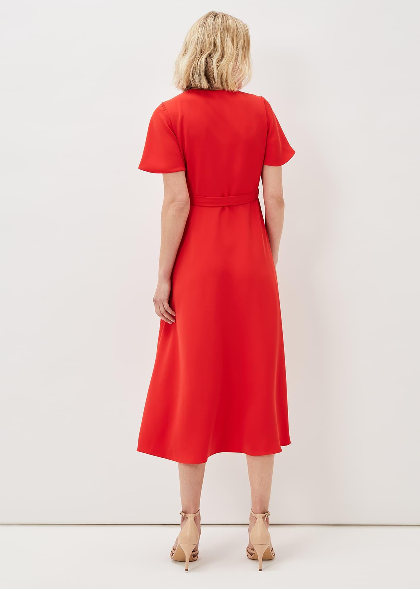 Julissa Ruffle Wrap Midi Dress