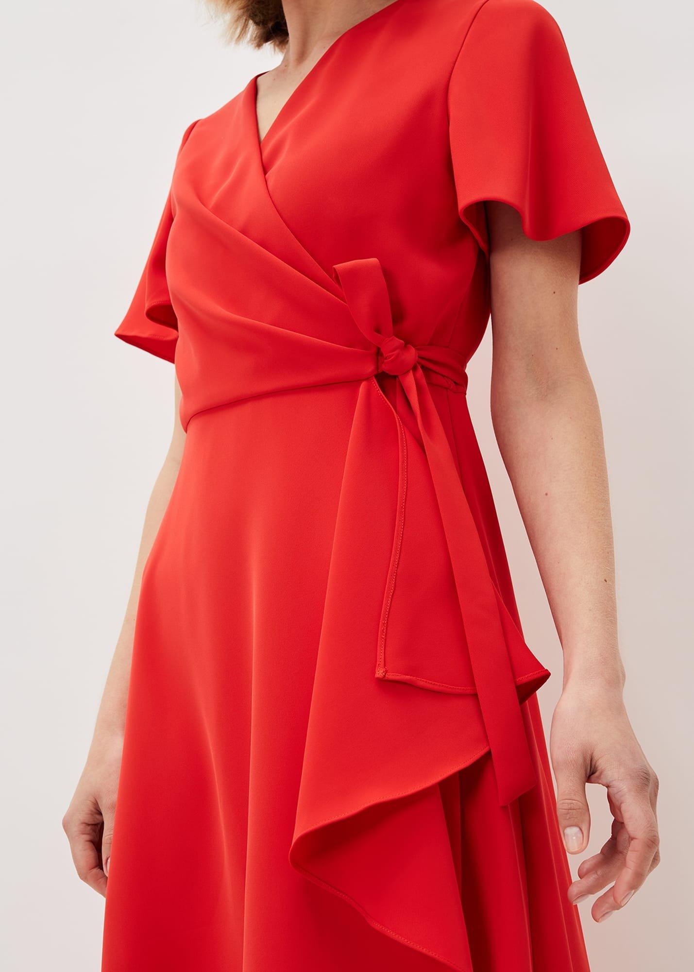 Julissa Ruffle Wrap Midi Dress
