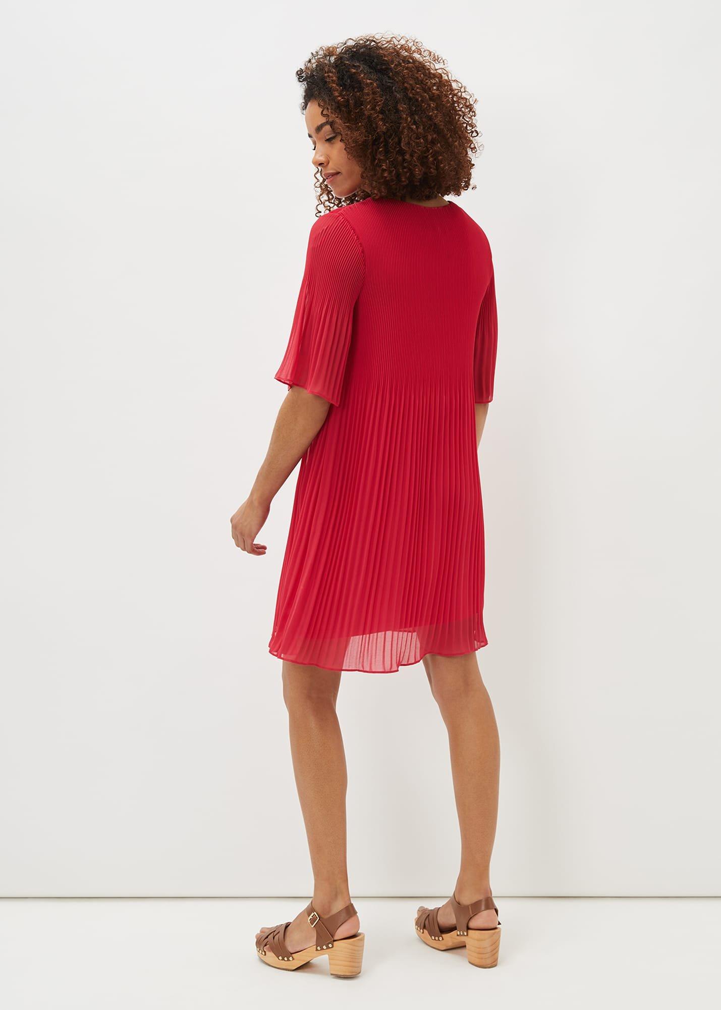 Ella Pleated Shift Dress