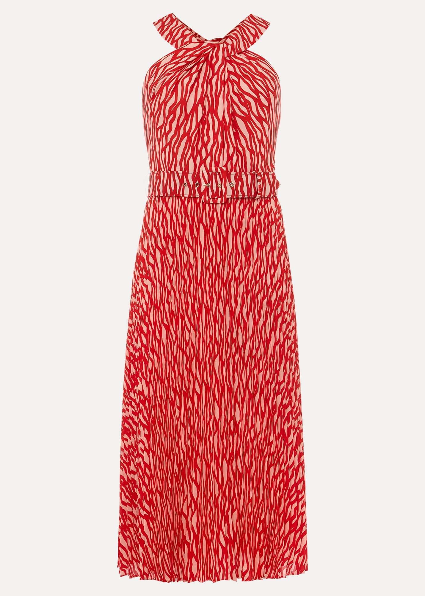 Yas Abstract Print Halterneck Dress