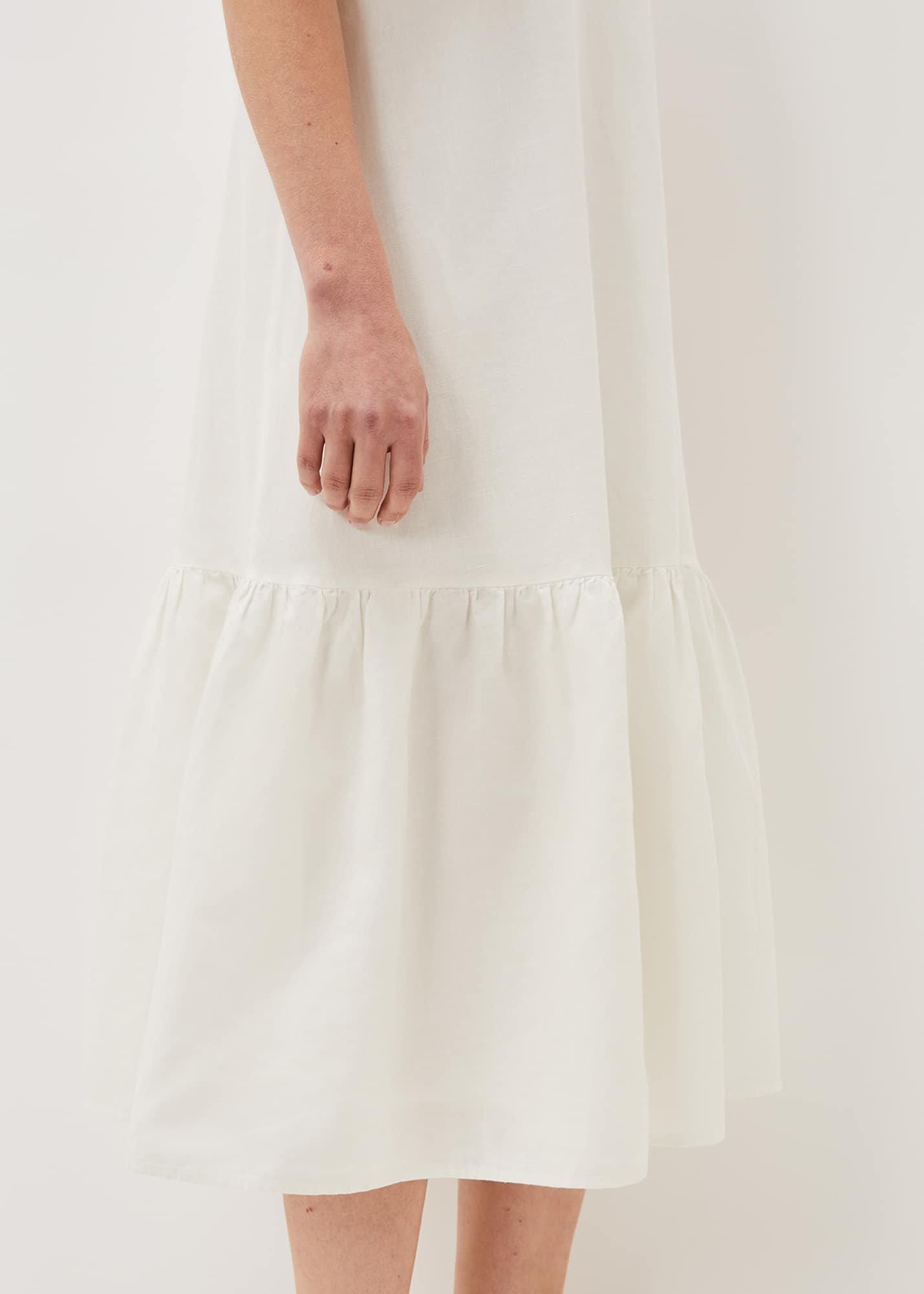 Claria White Midi Dress