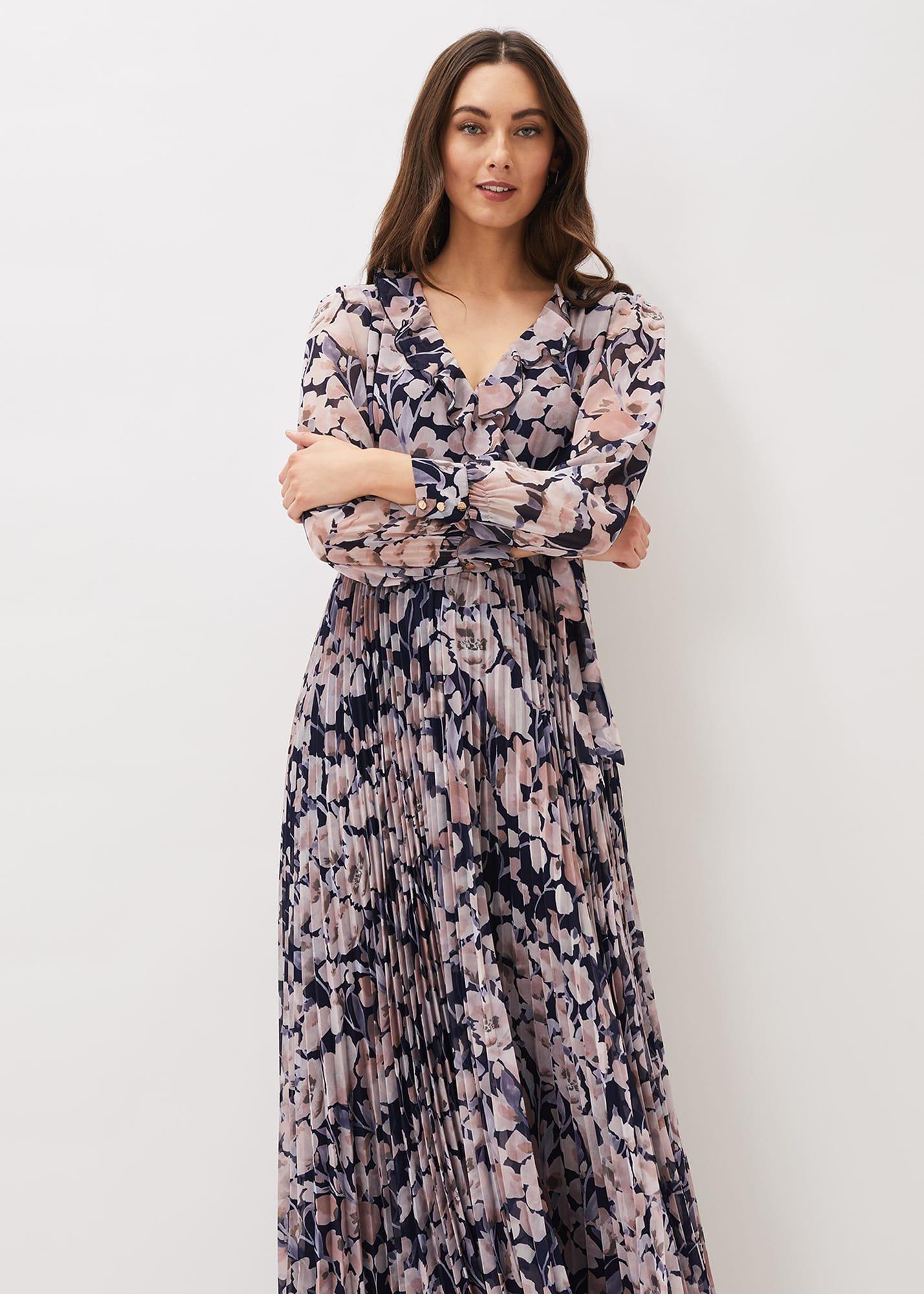 Fredrika Floral Pleated Maxi Dress