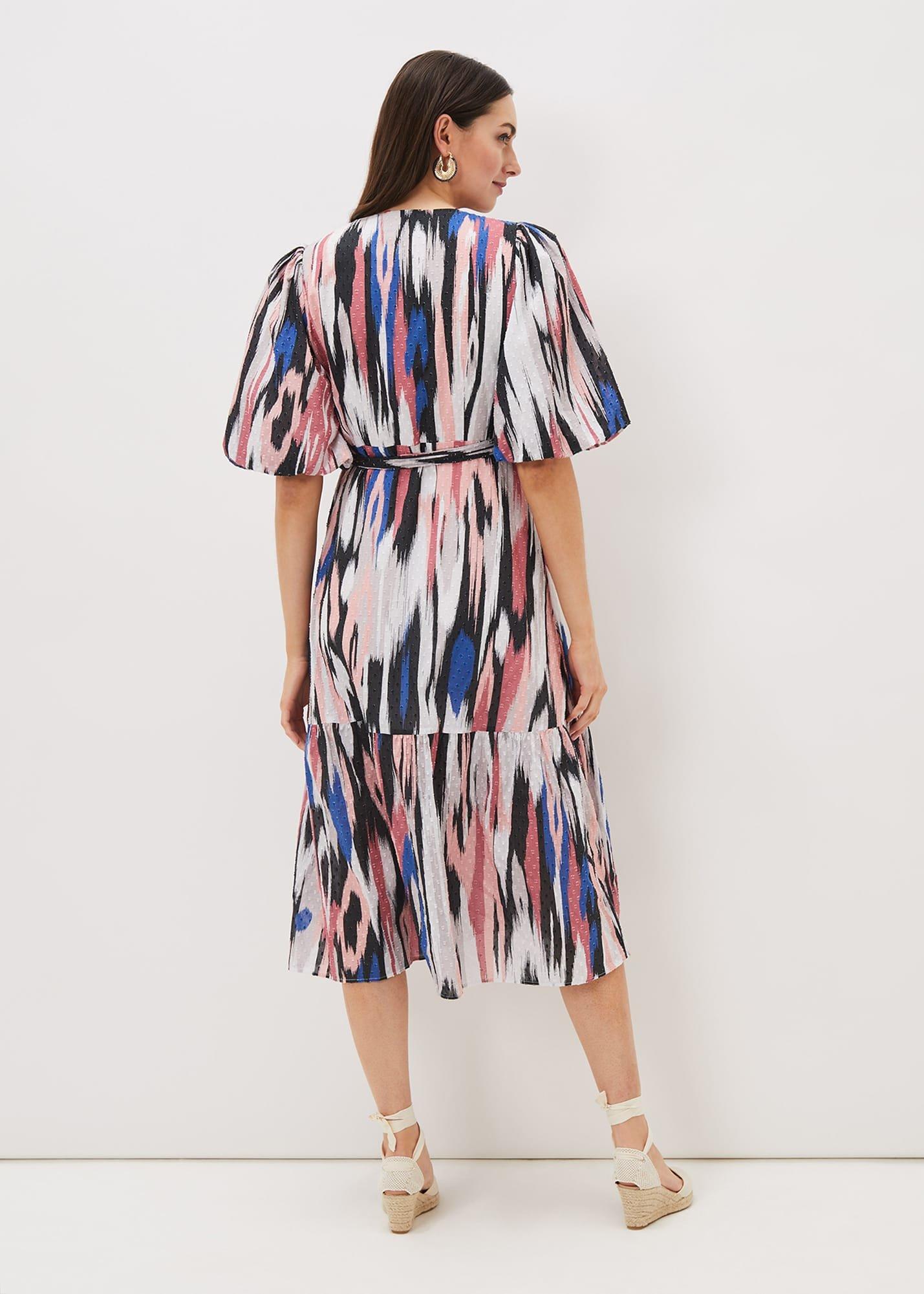 Caityln Cotton Wrap Midi Dress