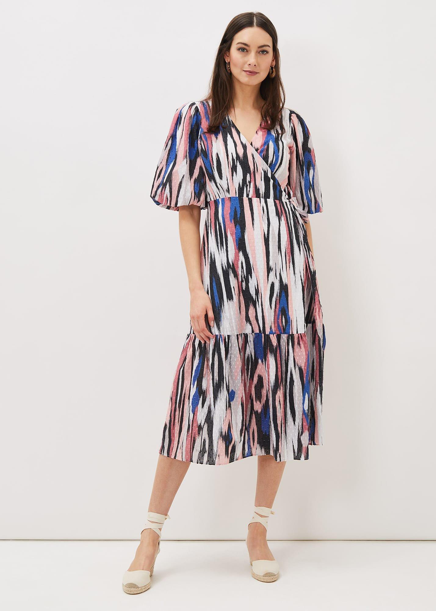 Caityln Cotton Wrap Midi Dress