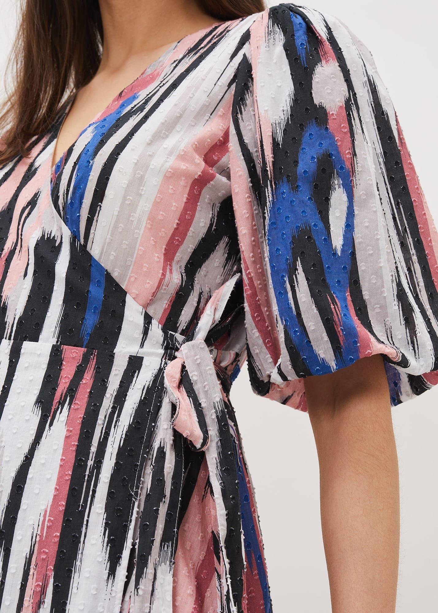 Caityln Cotton Wrap Midi Dress