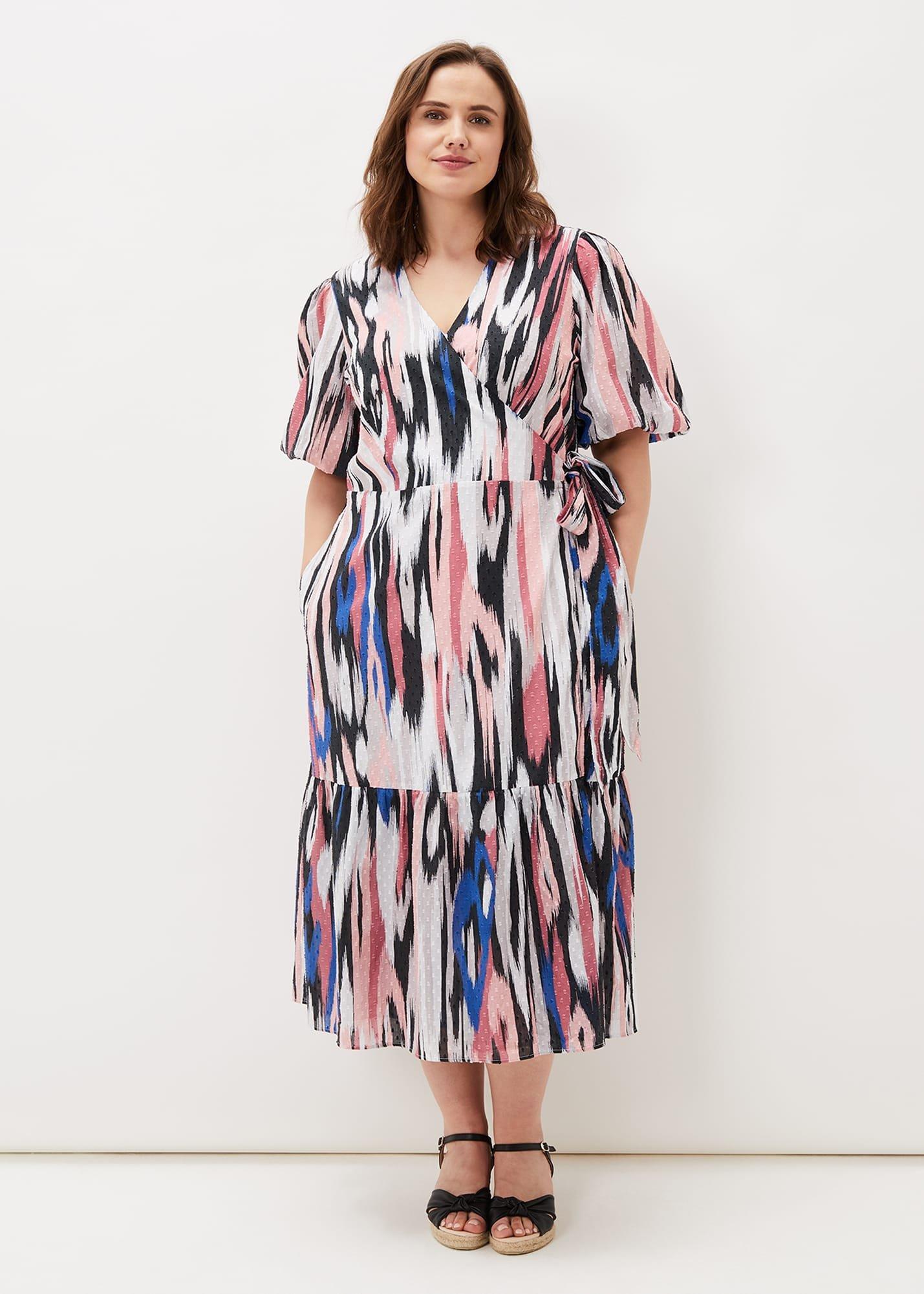 Caityln Cotton Wrap Midi Dress