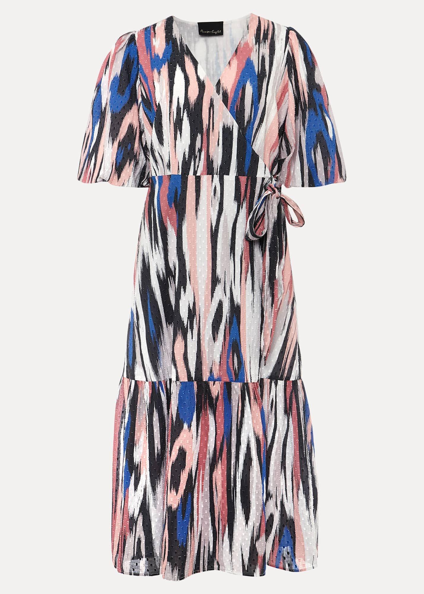 Caityln Cotton Wrap Midi Dress